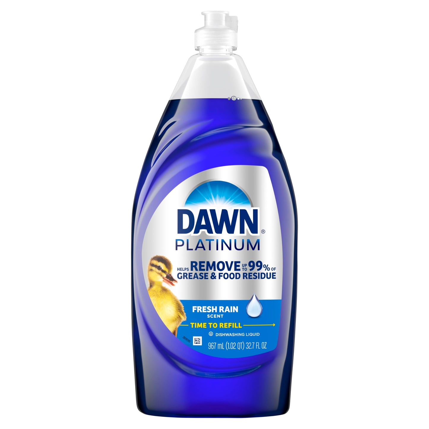 Dawn Platinum Refill Jug Dish Soap, Fresh Rain Scent Liquid Dishwashing Detergent Powerful Dawn Dish Soap for Tough Grease Removal Dishwashing Liquid Value Pack, 51.5 oz (Pack of 2)