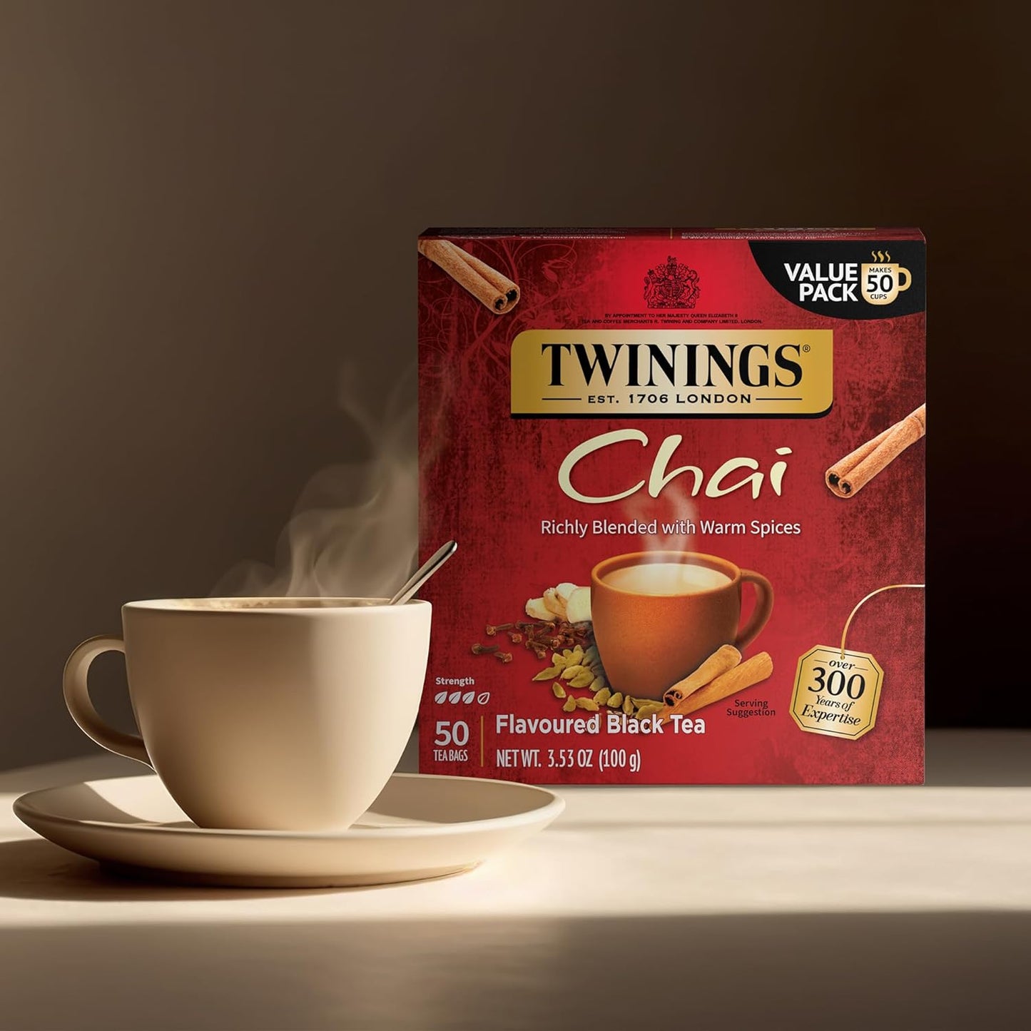 Twinings Pure Green Tea Individually Wrapped Bags, 100 Count (Pack of 1), Smooth & Refreshing, Caffeinated, Enjoy Hot or Iced, 100 Teabags
