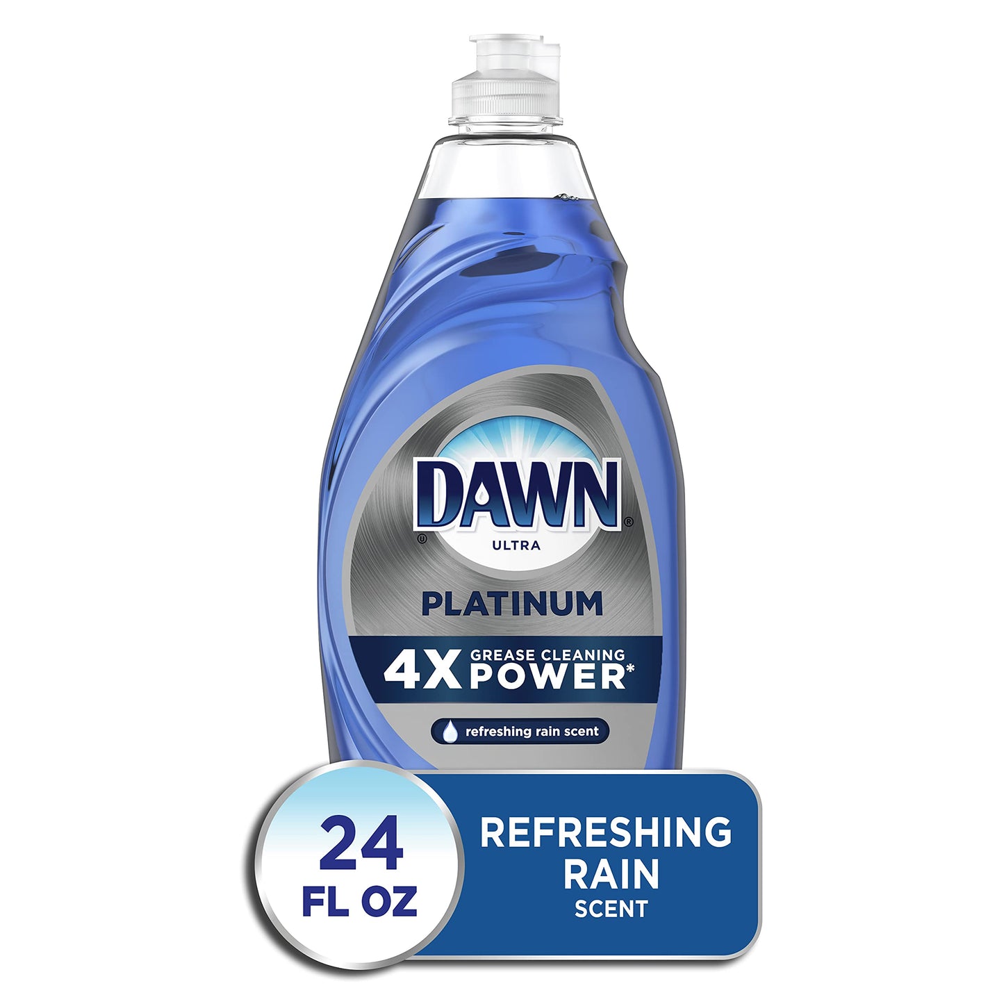 Dawn Platinum Refill Jug Dish Soap, Fresh Rain Scent Liquid Dishwashing Detergent Powerful Dawn Dish Soap for Tough Grease Removal Dishwashing Liquid Value Pack, 51.5 oz (Pack of 2)