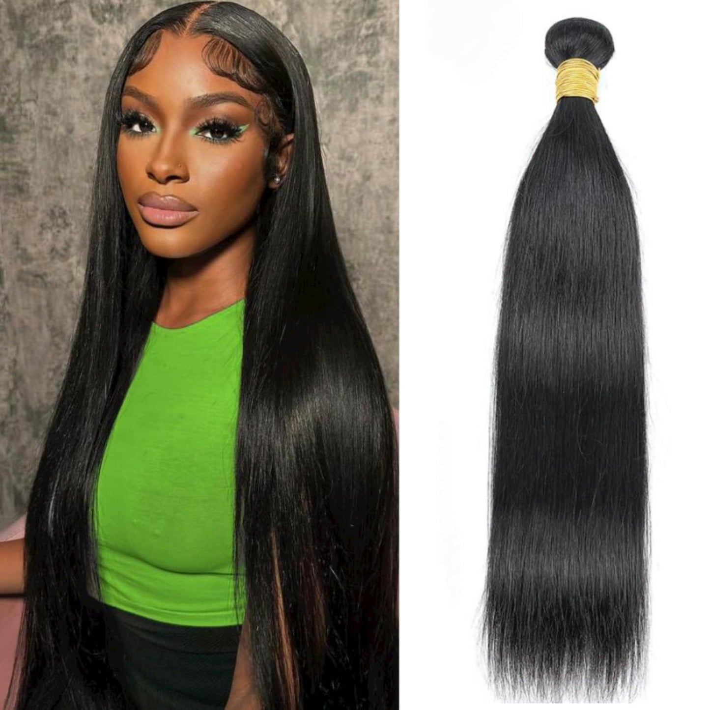 Straight 4 Bundles With Closure Human Hair 18 20 22 24+16 Inch 100% Unprocessed Black Brazilian Hair Extensions Pre Plucked With Baby Hair 4X4 HD Lace Closure