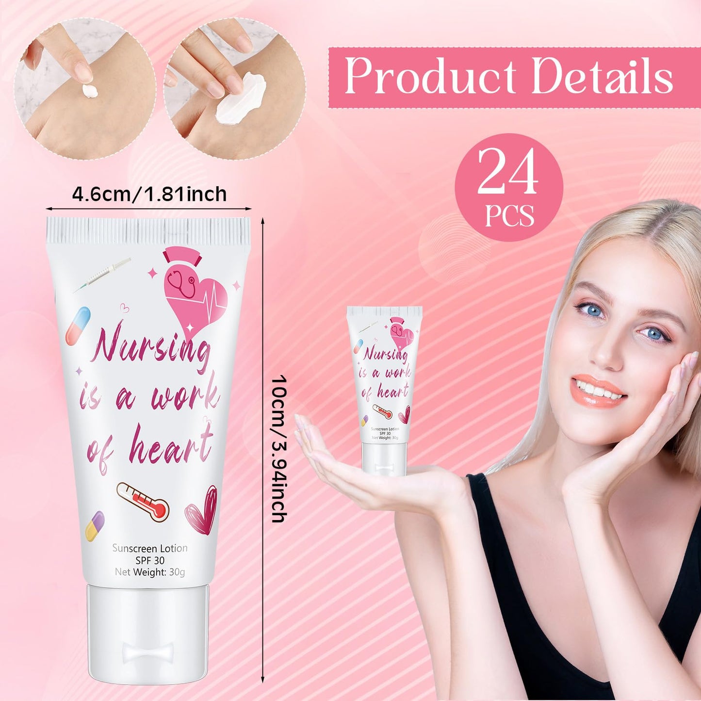 48 Pcs Mini Sunscreen Bulk for Summer Party Wedding SPF 30 Water Resistant Sunscreen Lotion Bulk 1oz Travel Size for Thank You Gifts Wedding Party Supplies (Eucalyptus)