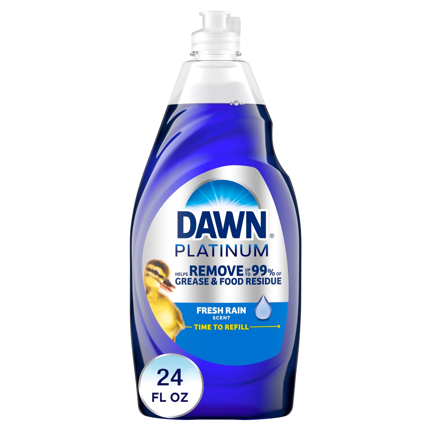 Dawn Platinum Refill Jug Dish Soap, Fresh Rain Scent Liquid Dishwashing Detergent Powerful Dawn Dish Soap for Tough Grease Removal Dishwashing Liquid Value Pack, 51.5 oz (Pack of 2)