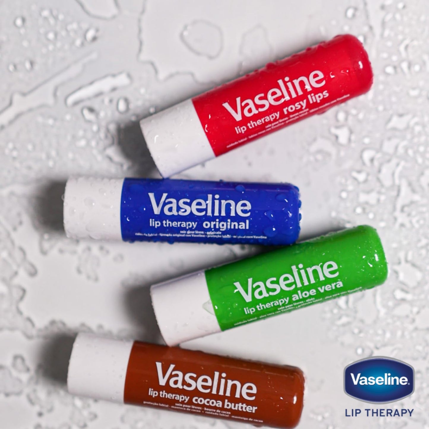 Vaseline Lip Rosy, Fast-Acting Nourishment, Ideal for Chapped, Dry, Cracked, or Damaged Lips, Lip Balm,12 Sticks, 1 Box