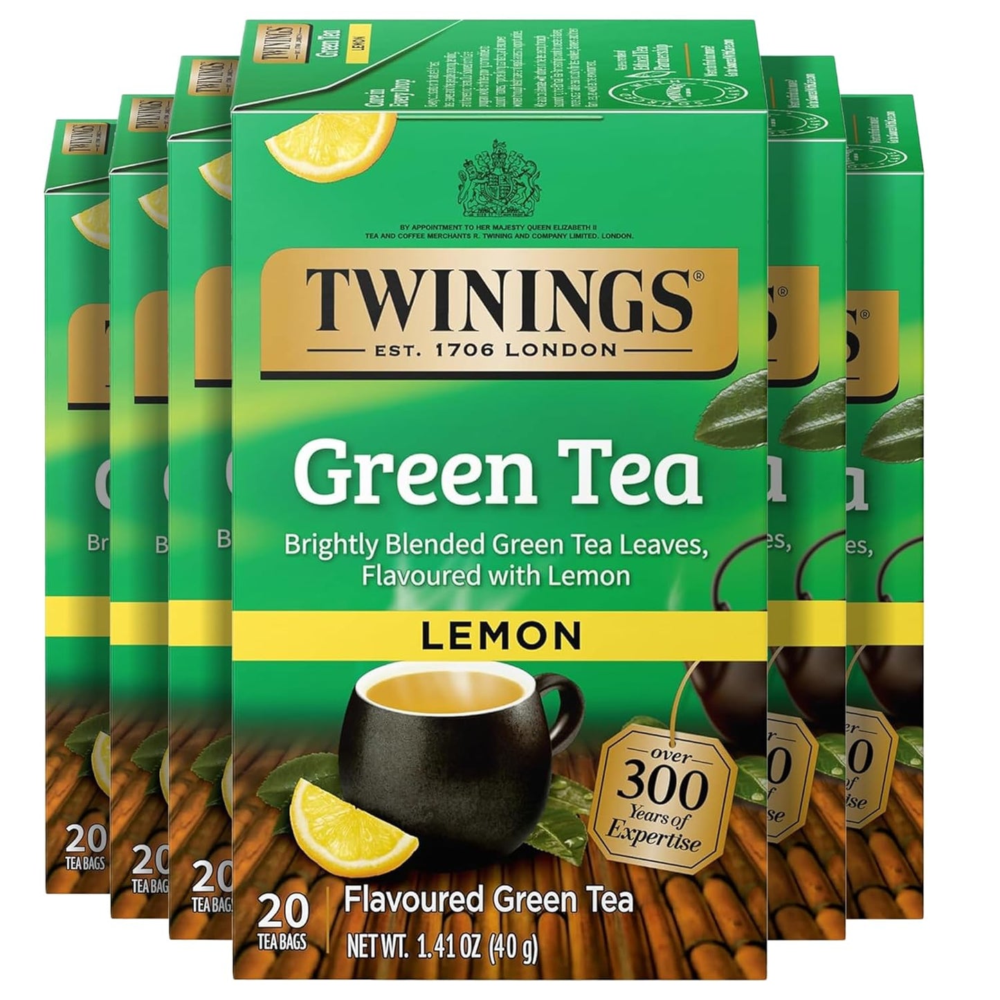 Twinings Pure Green Tea Individually Wrapped Bags, 100 Count (Pack of 1), Smooth & Refreshing, Caffeinated, Enjoy Hot or Iced, 100 Teabags