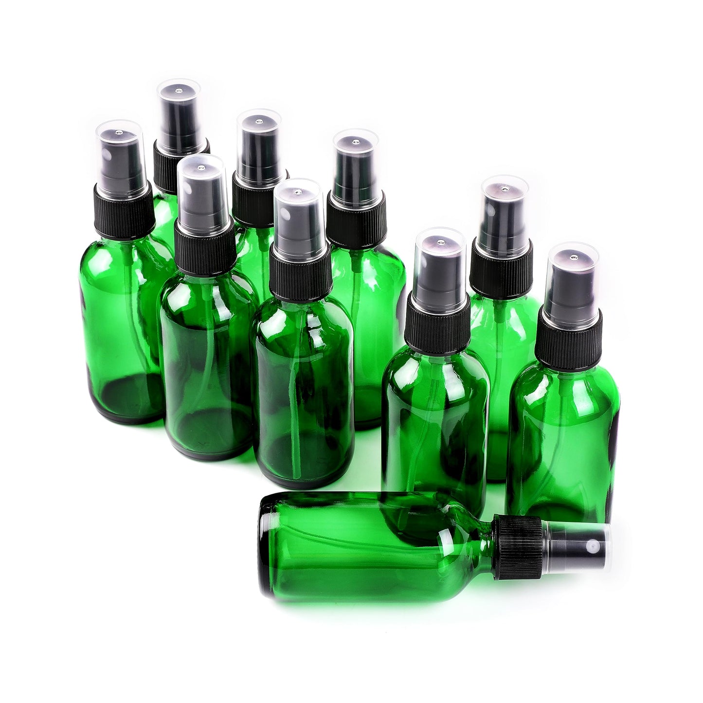 NOOEEISS Amber Glass Small Spray Bottle 2 oz 24 Packs,Fine Mist Sprayer Small Clear Bottles,Refillable Containers mini spray bottles for Cleaning Solutions and Skin Care (Amber 24pcs)