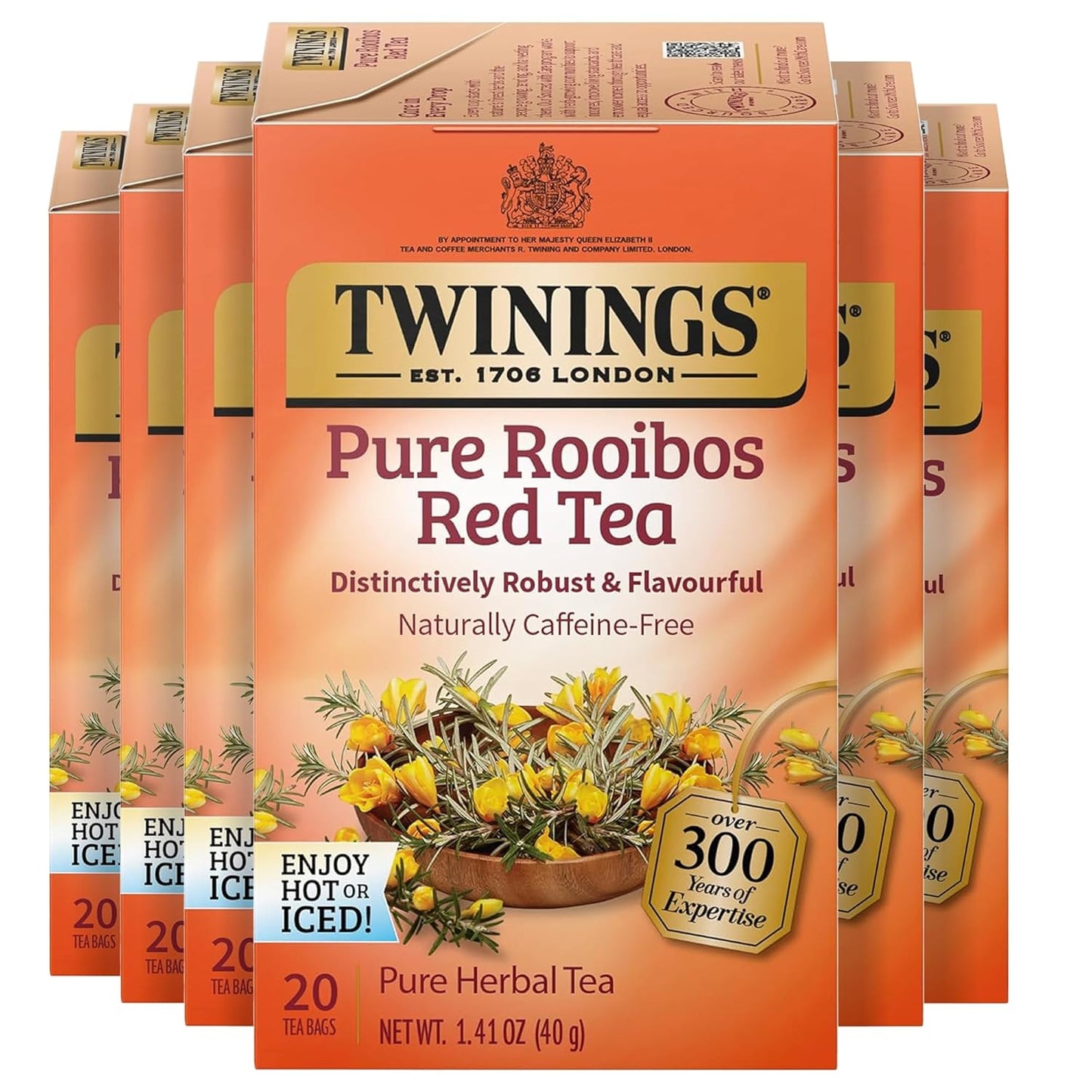 Twinings Pure Green Tea Individually Wrapped Bags, 100 Count (Pack of 1), Smooth & Refreshing, Caffeinated, Enjoy Hot or Iced, 100 Teabags