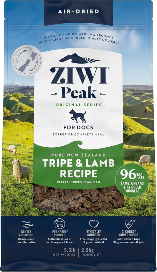 ZIWI Peak Air-Dried Dog Food Bundle - All Natural, High Protein, Grain Free & Limited Ingredient with Superfoods (Beef, Lamb & Chicken, 16oz Each)