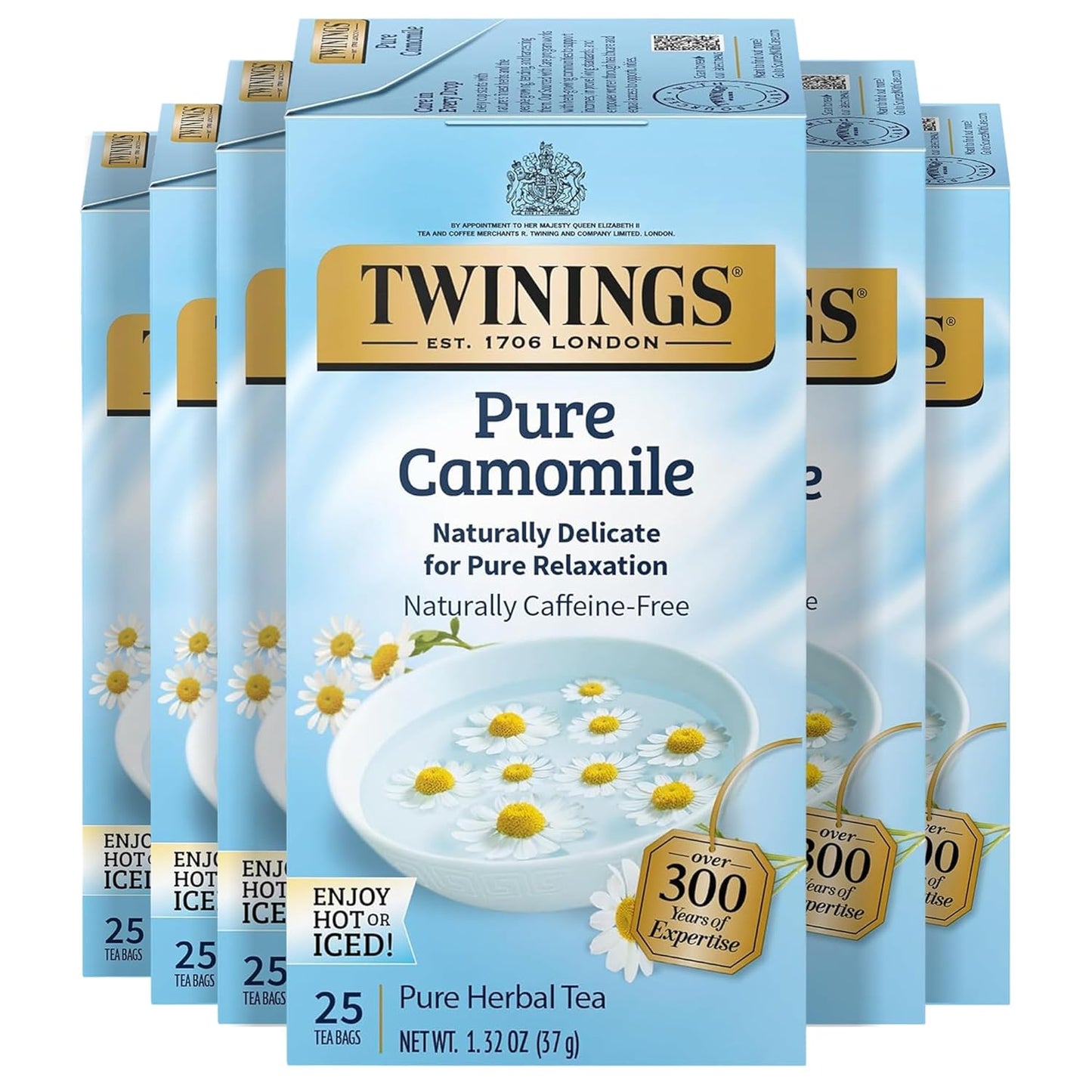 Twinings Pure Green Tea Individually Wrapped Bags, 100 Count (Pack of 1), Smooth & Refreshing, Caffeinated, Enjoy Hot or Iced, 100 Teabags