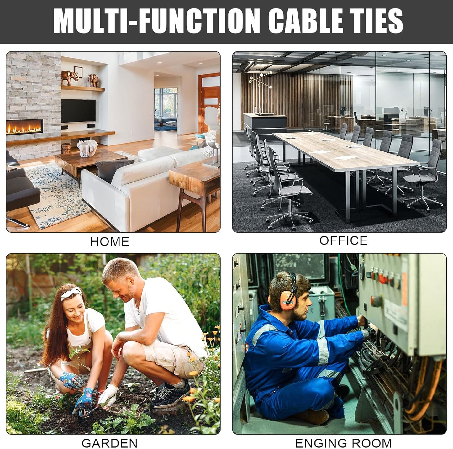 200 Pieces Large Cable Ties 24 Inch Heavy Duty Nylon Zip Ties with 175 Pounds Tensile Strength Self Locking UV Resistant for Indoor and Outdoor Use(Black)
