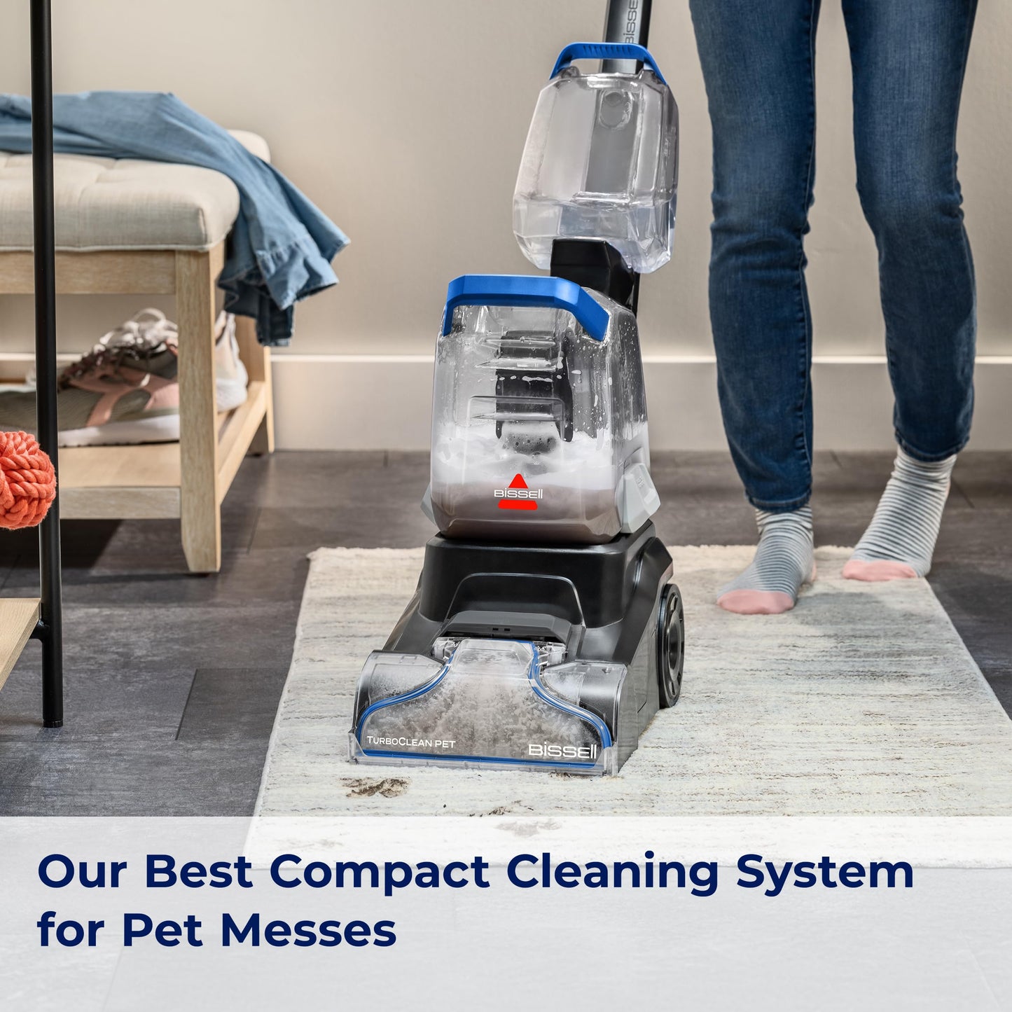 BISSELL TurboClean, Upright Carpet Cleaner, Pro Max Clean & Protect + Oxy Urine Eliminator Formula Included, 3952