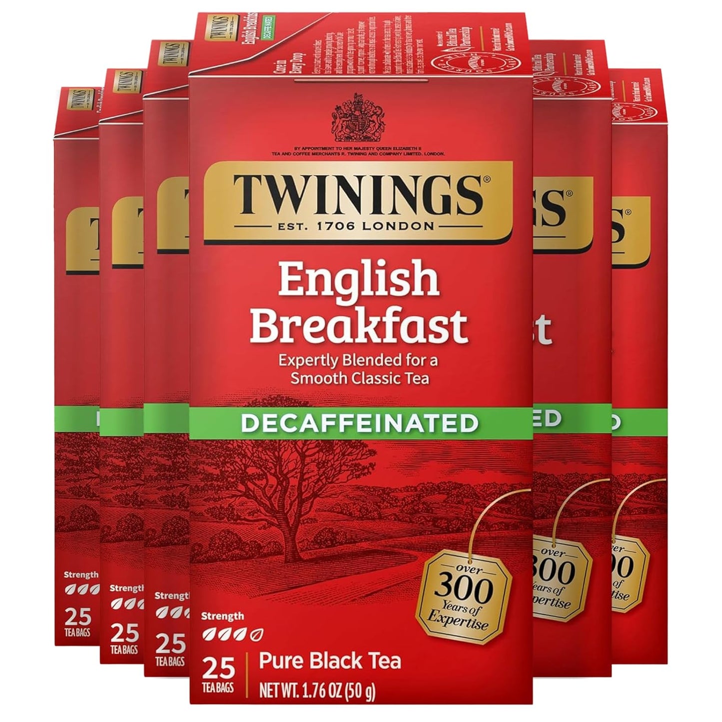 Twinings Pure Green Tea Individually Wrapped Bags, 100 Count (Pack of 1), Smooth & Refreshing, Caffeinated, Enjoy Hot or Iced, 100 Teabags