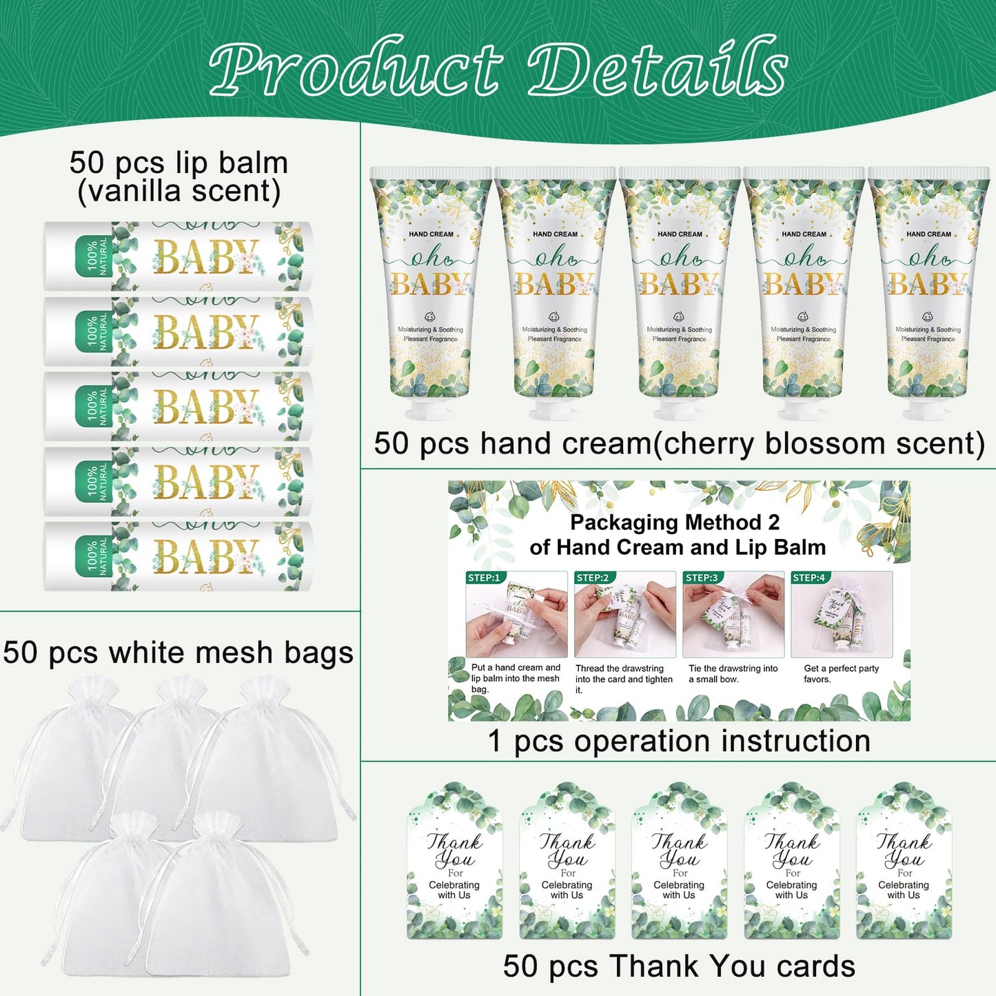 VESPRO 30 Pack Bulk Hand Cream and Bulk Lip Balm Sets, Mothers Day Gifts, Wedding Favors for Guests with Thank You Card and Organza Bags, Birthday Gift, Teacher Appreciation Gifts and Nurse Gift