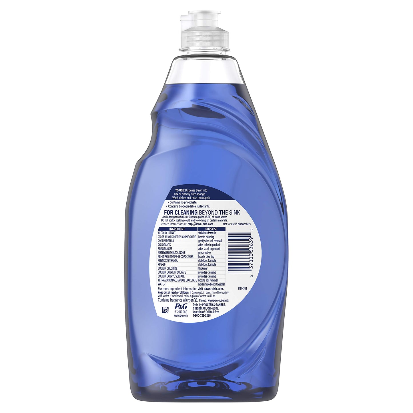Dawn Platinum Refill Jug Dish Soap, Fresh Rain Scent Liquid Dishwashing Detergent Powerful Dawn Dish Soap for Tough Grease Removal Dishwashing Liquid Value Pack, 51.5 oz (Pack of 2)