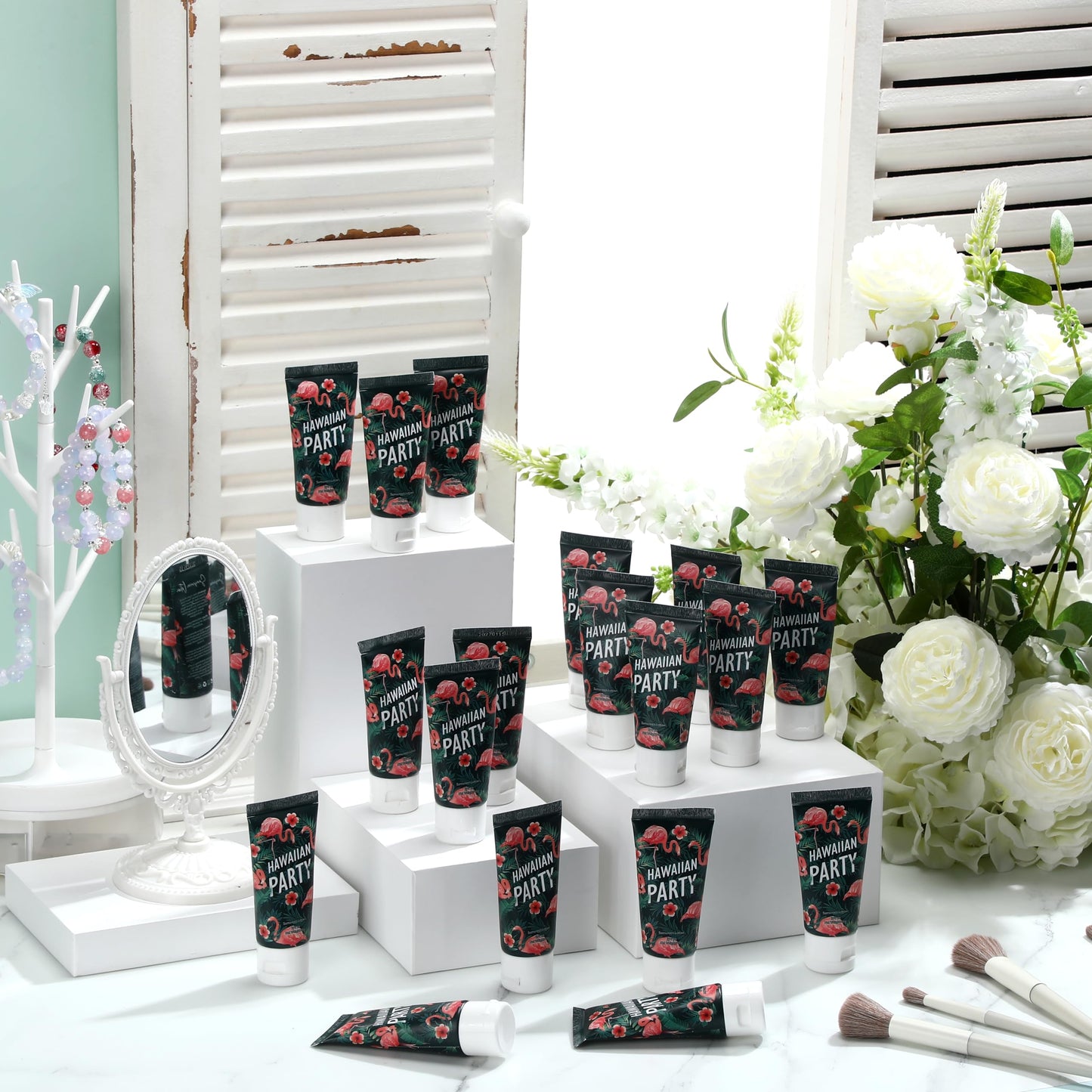 48 Pcs Mini Sunscreen Bulk for Summer Party Wedding SPF 30 Water Resistant Sunscreen Lotion Bulk 1oz Travel Size for Thank You Gifts Wedding Party Supplies (Eucalyptus)