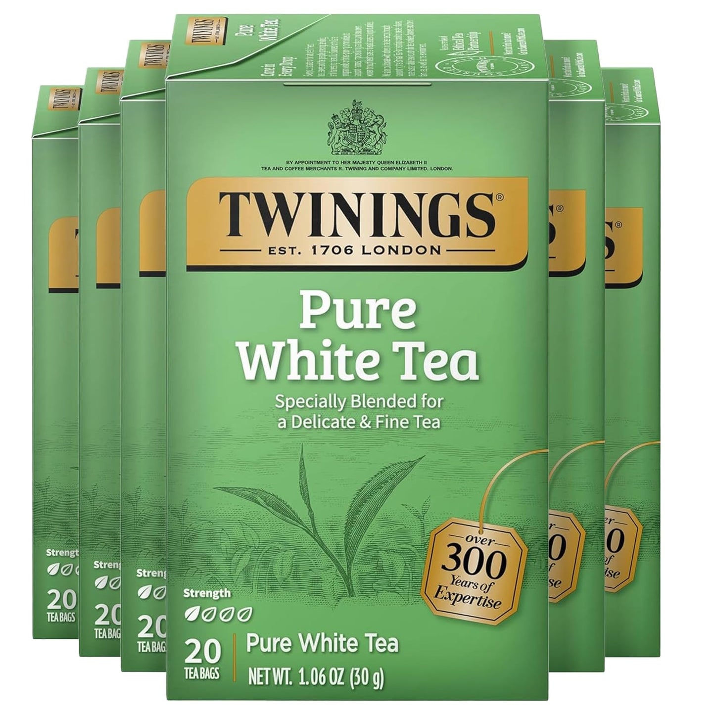 Twinings Pure Green Tea Individually Wrapped Bags, 100 Count (Pack of 1), Smooth & Refreshing, Caffeinated, Enjoy Hot or Iced, 100 Teabags