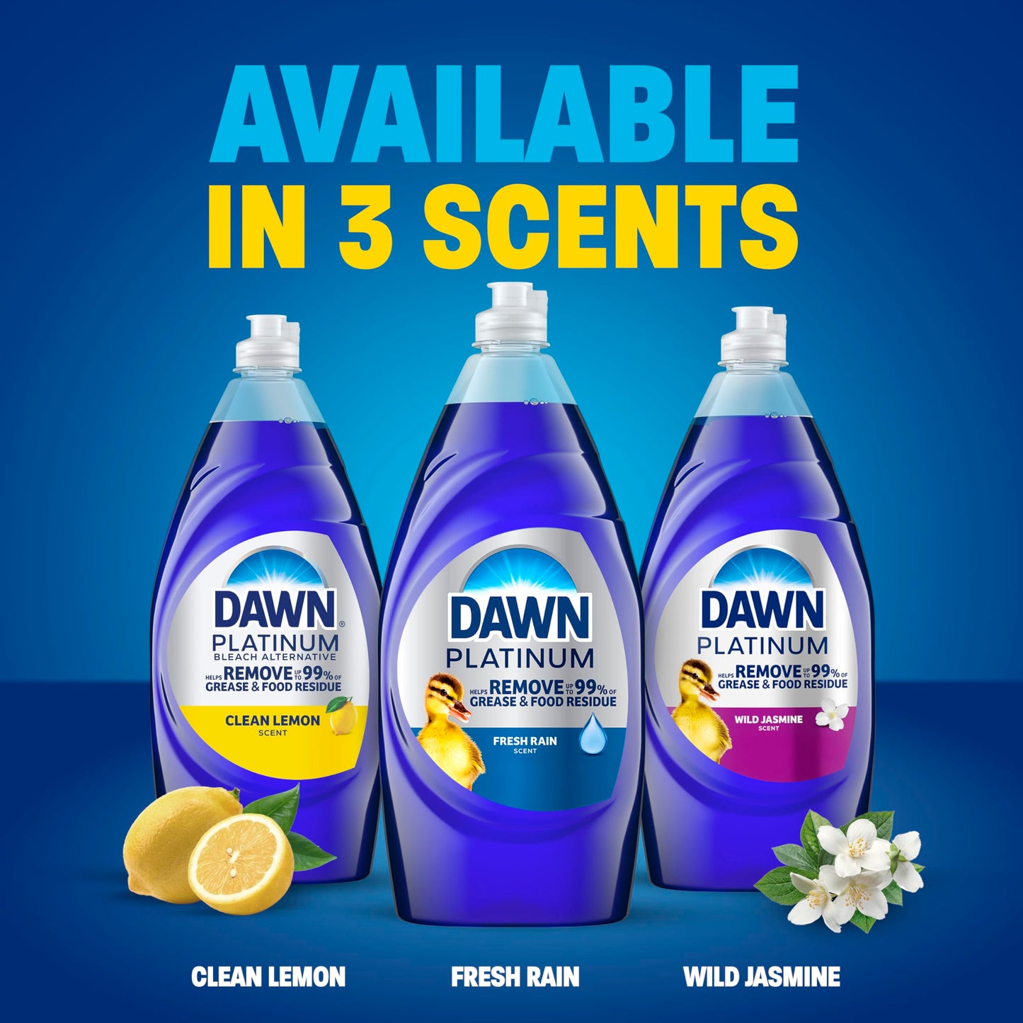 Dawn Platinum Refill Jug Dish Soap, Fresh Rain Scent Liquid Dishwashing Detergent Powerful Dawn Dish Soap for Tough Grease Removal Dishwashing Liquid Value Pack, 51.5 oz (Pack of 2)