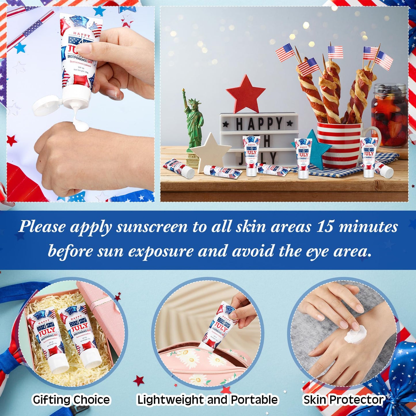 48 Pcs Mini Sunscreen Bulk for Summer Party Wedding SPF 30 Water Resistant Sunscreen Lotion Bulk 1oz Travel Size for Thank You Gifts Wedding Party Supplies (Eucalyptus)