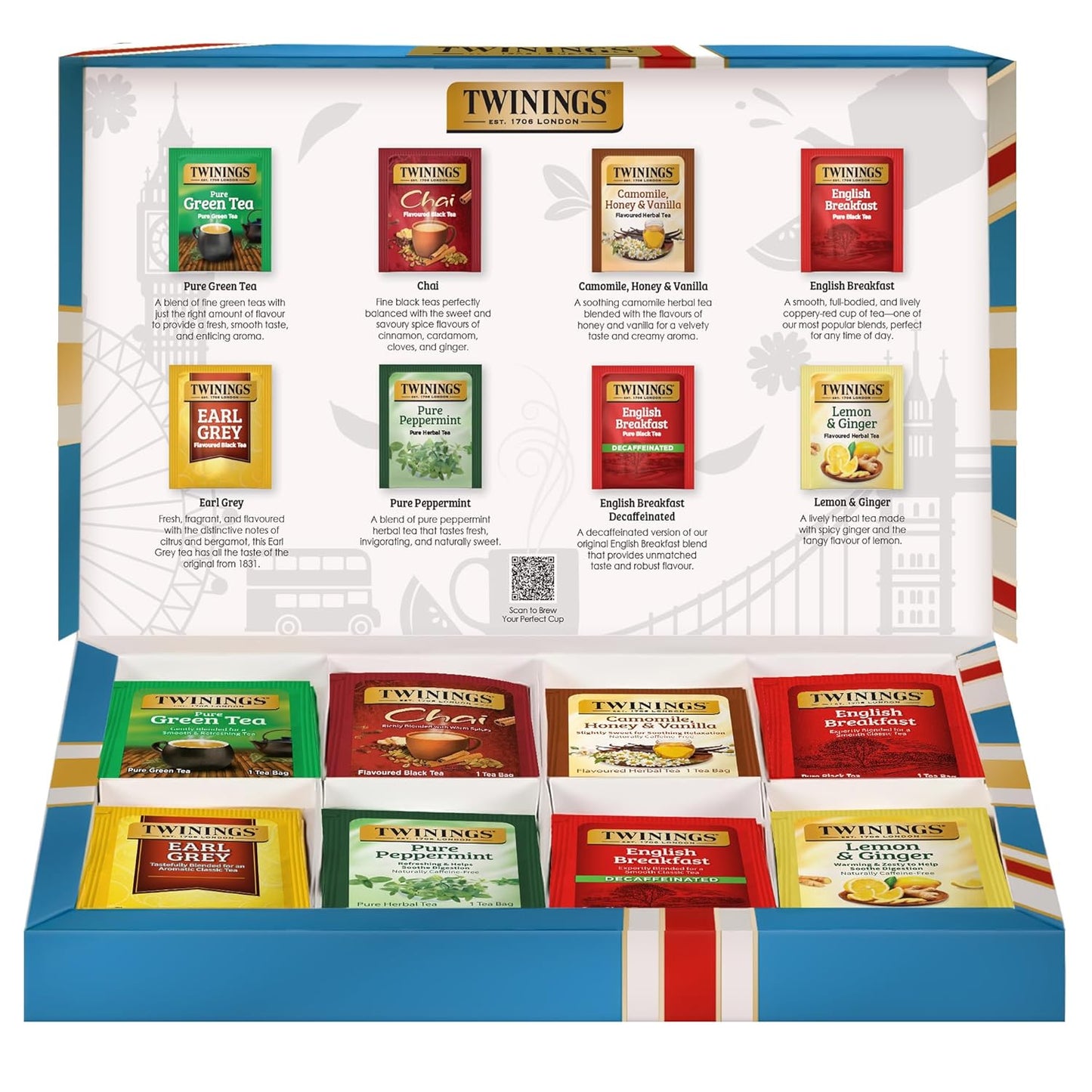 Twinings Pure Green Tea Individually Wrapped Bags, 100 Count (Pack of 1), Smooth & Refreshing, Caffeinated, Enjoy Hot or Iced, 100 Teabags