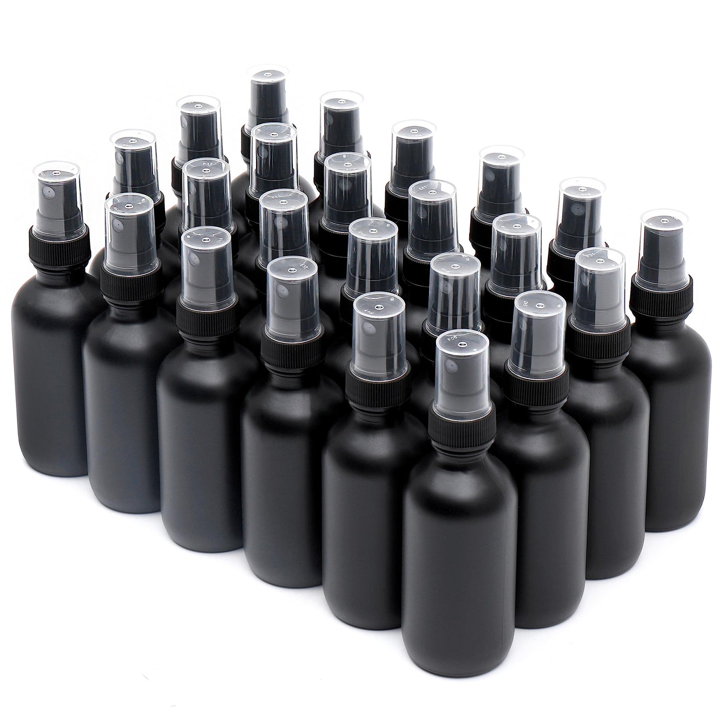NOOEEISS Amber Glass Small Spray Bottle 2 oz 24 Packs,Fine Mist Sprayer Small Clear Bottles,Refillable Containers mini spray bottles for Cleaning Solutions and Skin Care (Amber 24pcs)