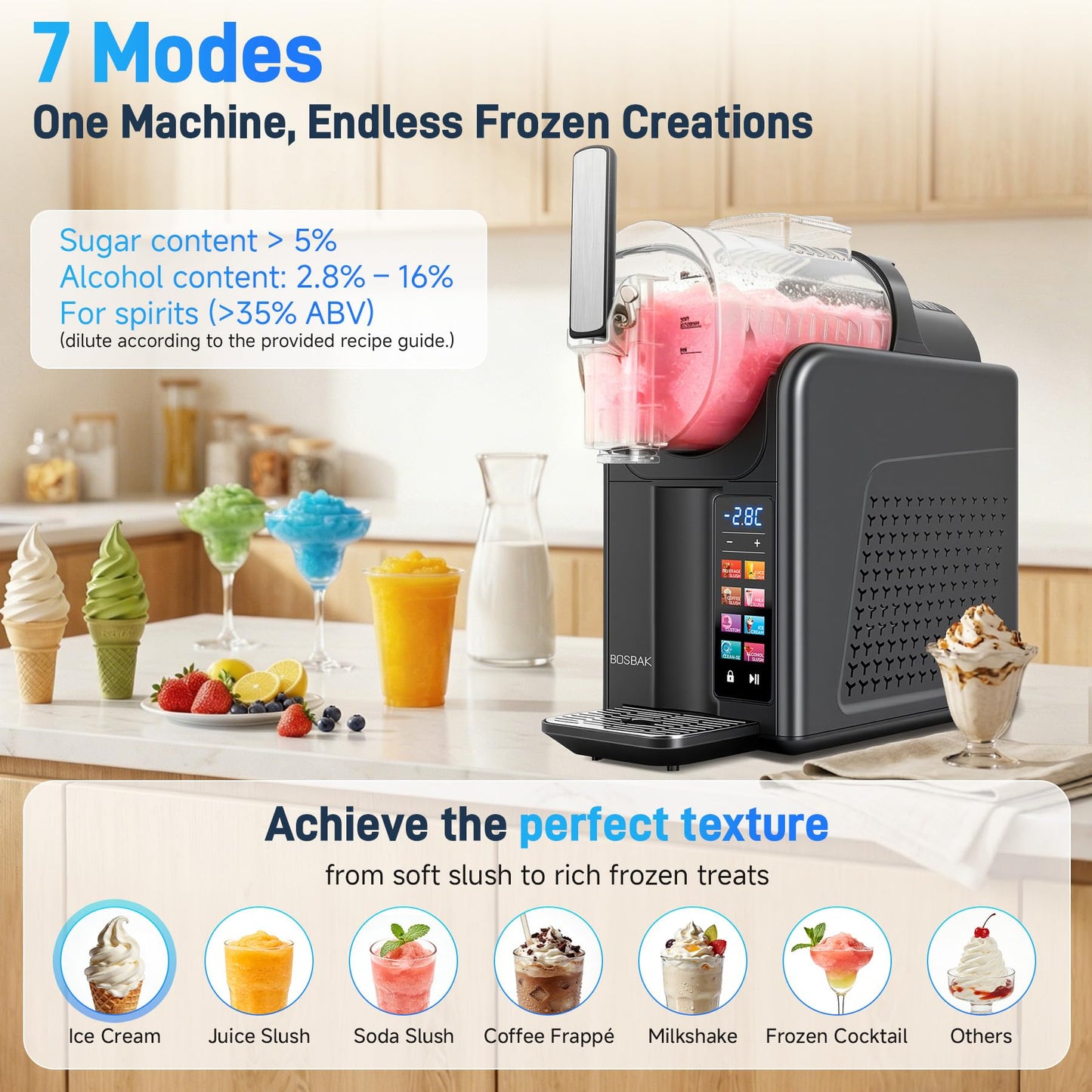 12Lx 3 Tanks Slushy Machine Commercial, Triple Tank Industrial Slushie & Margarita Machine, Large Frozen Drinks Machine to Make Frozen Cocktail, Slush and More for Bar, Restaurant, Party, Event