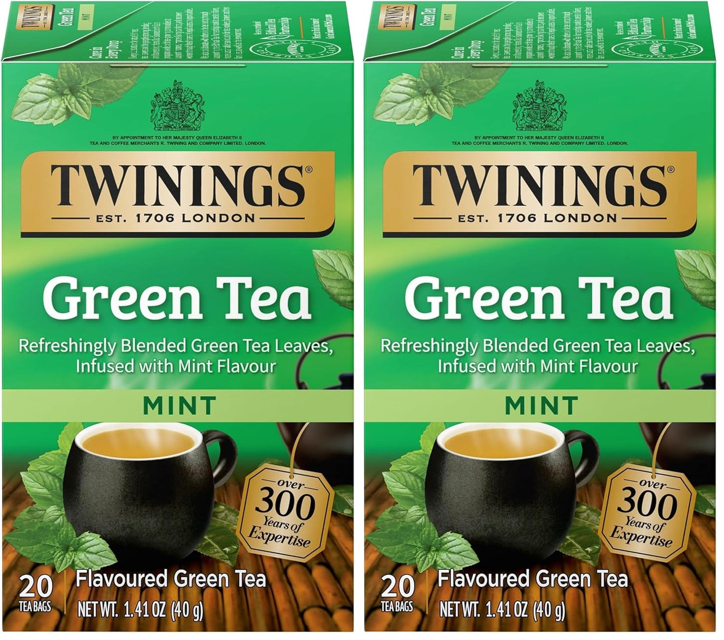 Twinings Pure Green Tea Individually Wrapped Bags, 100 Count (Pack of 1), Smooth & Refreshing, Caffeinated, Enjoy Hot or Iced, 100 Teabags