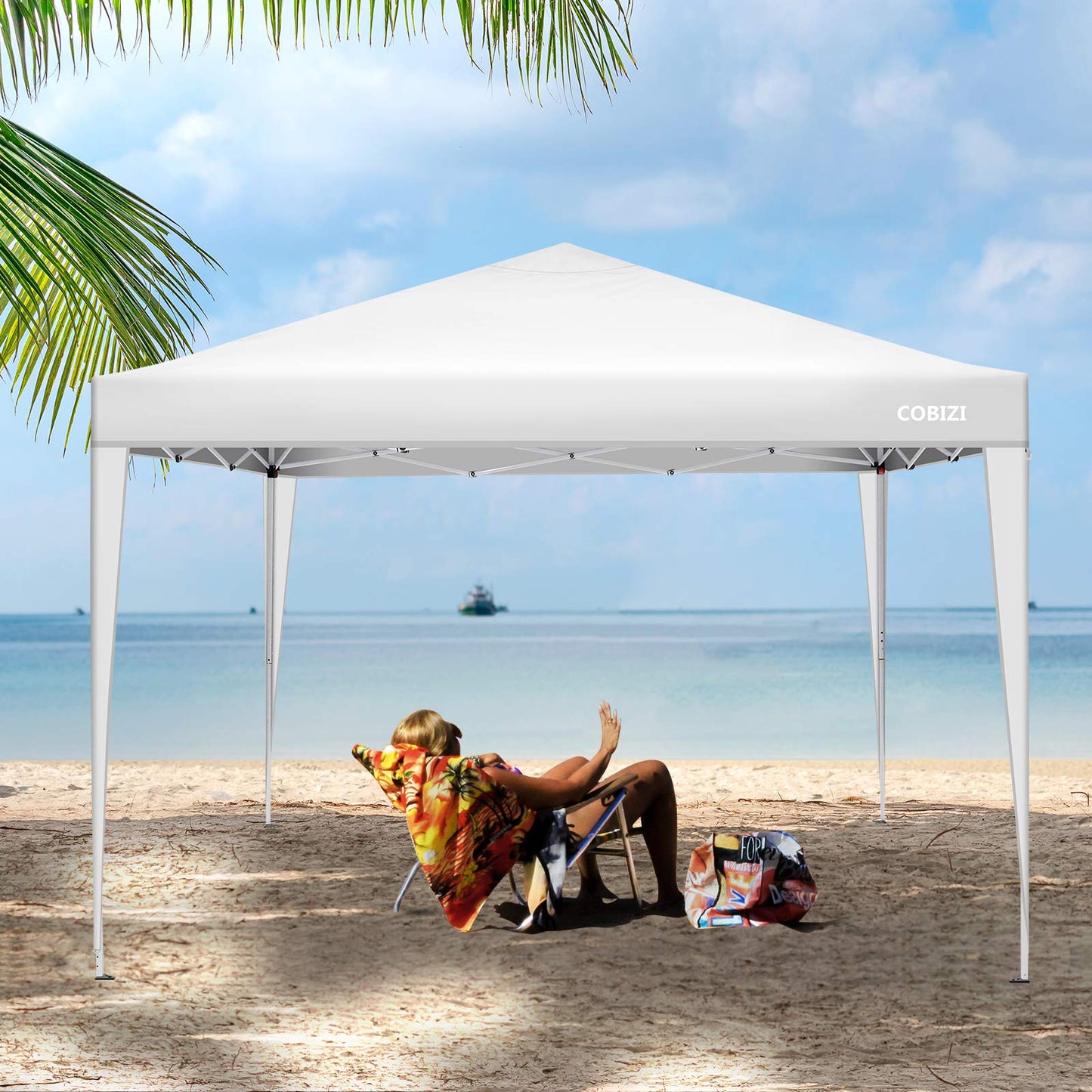 COBIZI 10x20 Pop Up Canopy Tent, Outdoor Party Tent with 4 Sidewalls, 1 Person Easy Set up, Tents for Parties with Fluorescent Strip & 4 Sandbags, Waterproof UPF50+, 3 Adjustable Height, Gray