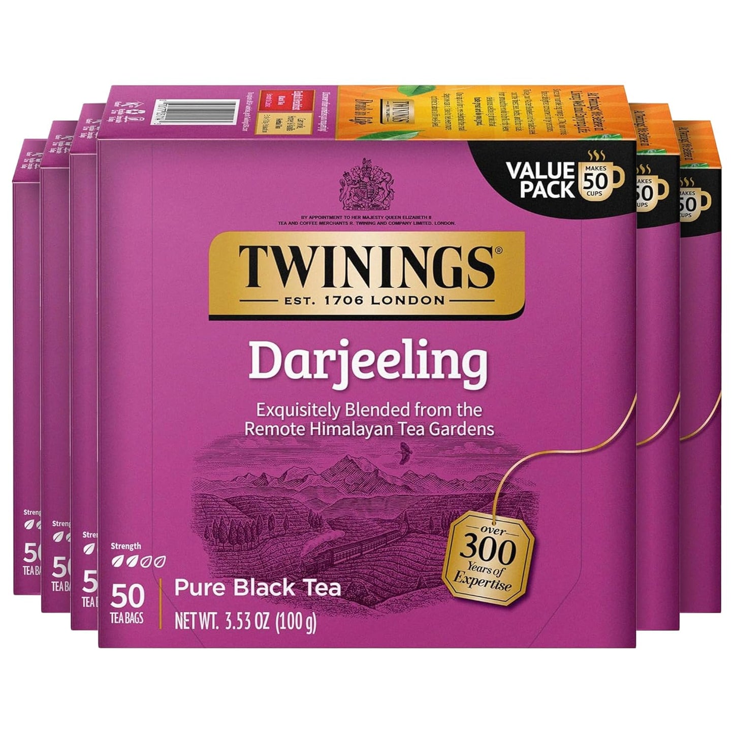 Twinings Pure Green Tea Individually Wrapped Bags, 100 Count (Pack of 1), Smooth & Refreshing, Caffeinated, Enjoy Hot or Iced, 100 Teabags