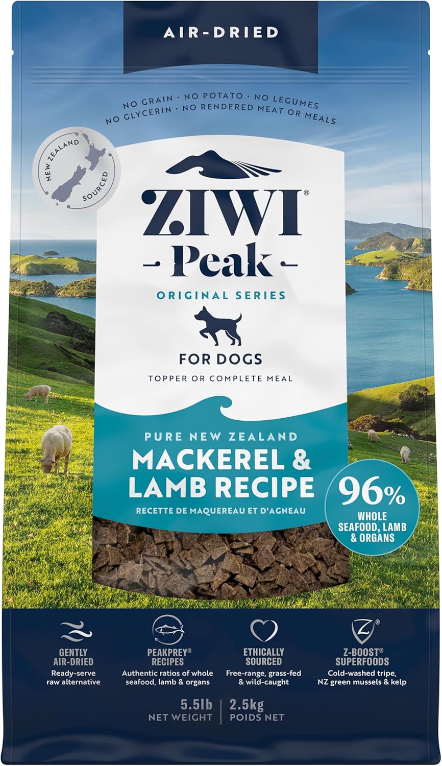 ZIWI Peak Air-Dried Dog Food Bundle - All Natural, High Protein, Grain Free & Limited Ingredient with Superfoods (Beef, Lamb & Chicken, 16oz Each)