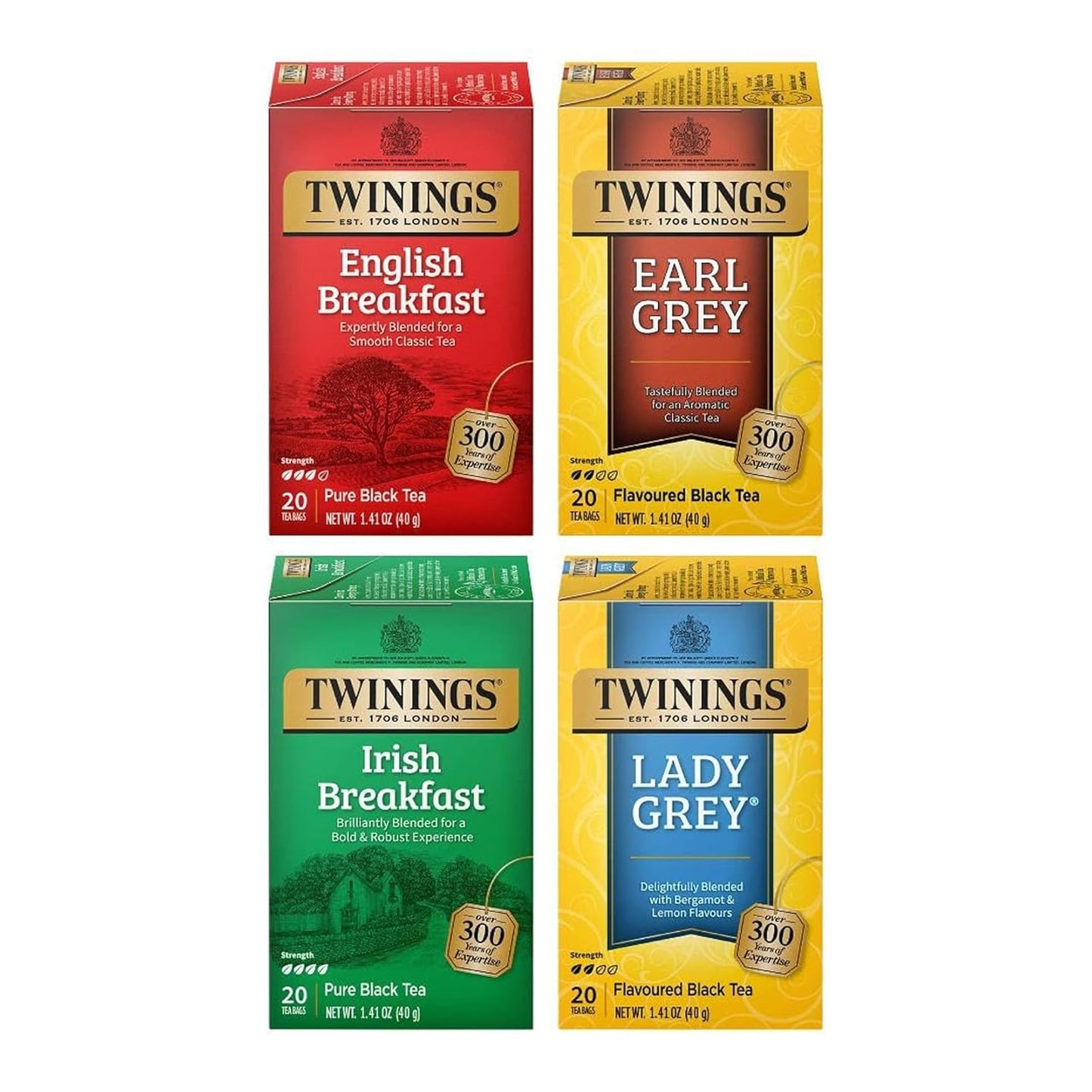 Twinings Pure Green Tea Individually Wrapped Bags, 100 Count (Pack of 1), Smooth & Refreshing, Caffeinated, Enjoy Hot or Iced, 100 Teabags