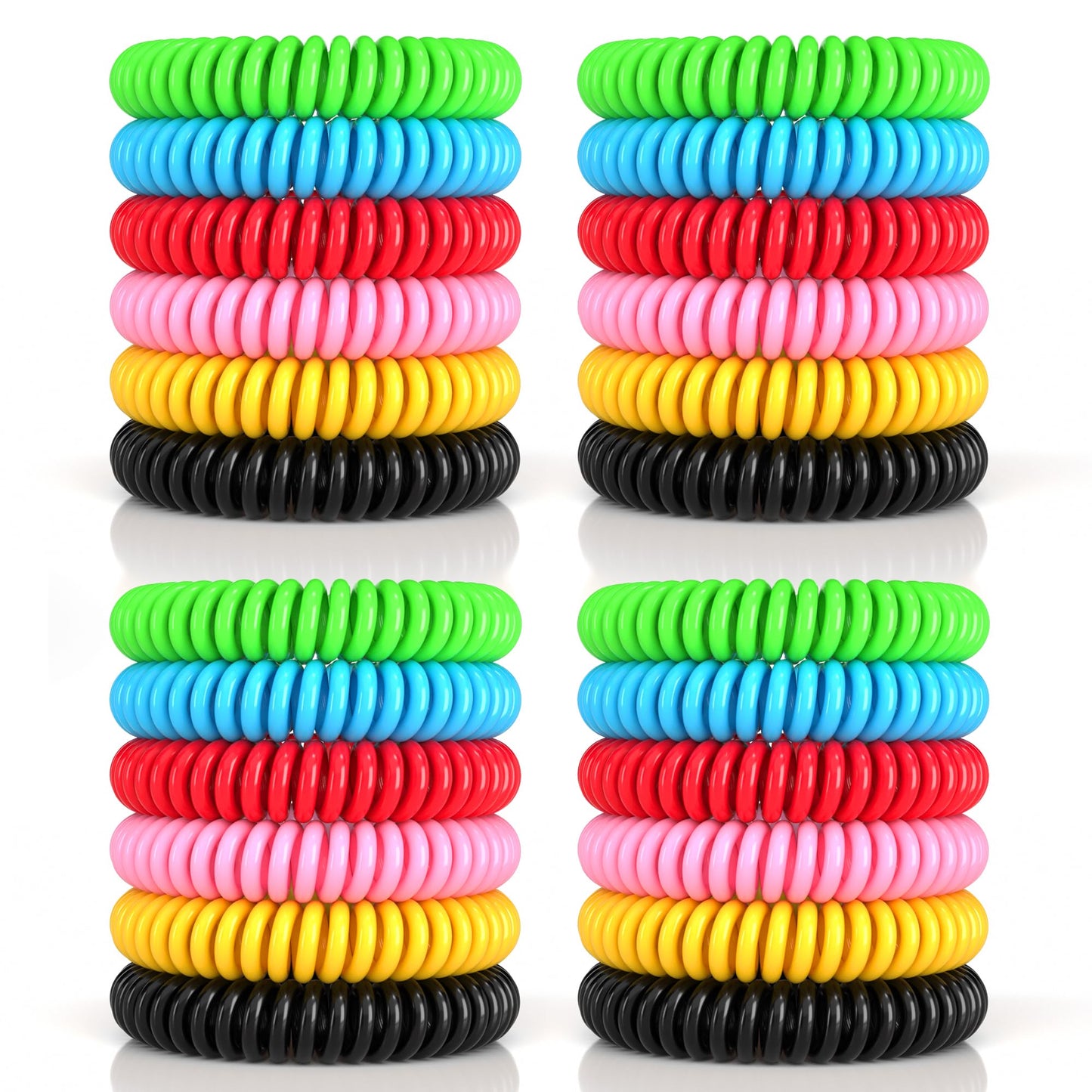 BuggyBands 60 Pack Mosquito Repellent Bracelets, Individually Wrapped Wristbands, DEET Free, Natural and Waterproof Bands, Camping Travel Essentials (60 Count (Pack of 1))