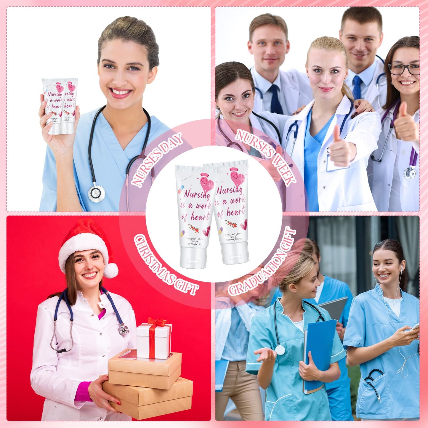 48 Pcs Mini Sunscreen Bulk for Summer Party Wedding SPF 30 Water Resistant Sunscreen Lotion Bulk 1oz Travel Size for Thank You Gifts Wedding Party Supplies (Eucalyptus)
