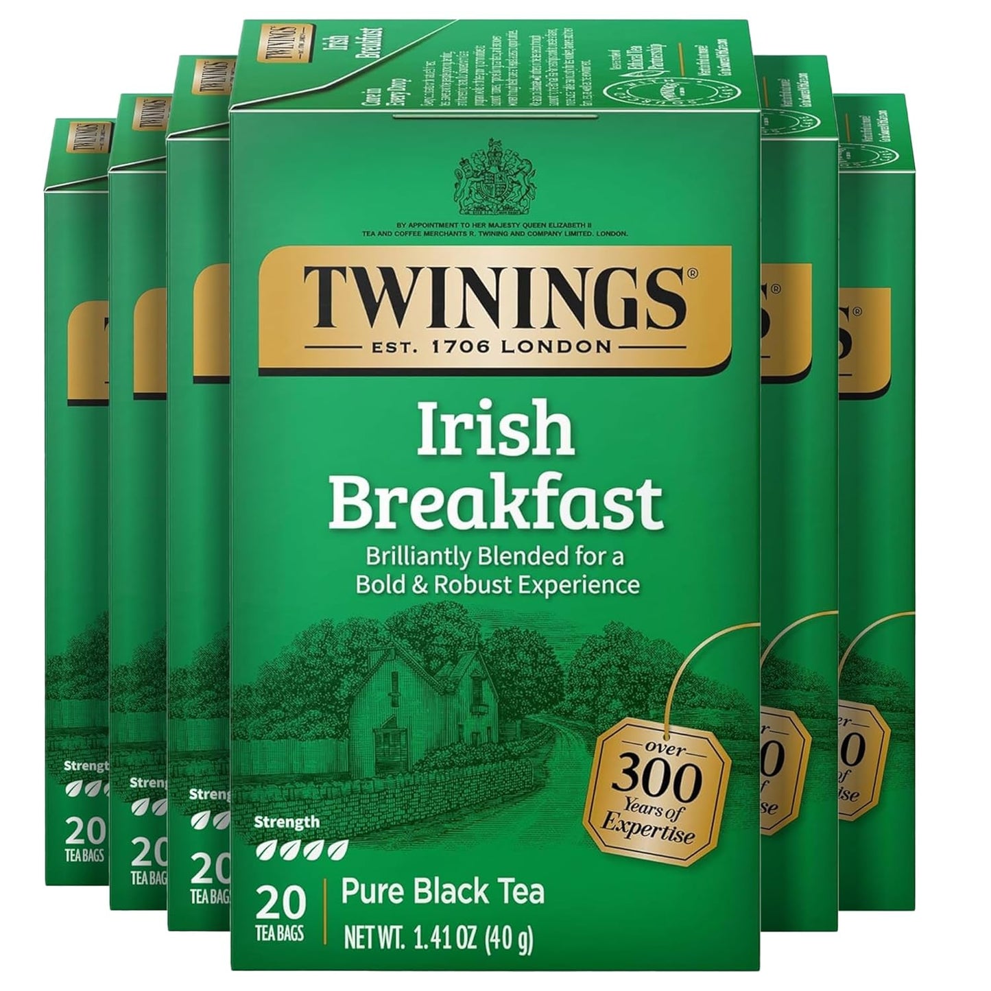 Twinings Pure Green Tea Individually Wrapped Bags, 100 Count (Pack of 1), Smooth & Refreshing, Caffeinated, Enjoy Hot or Iced, 100 Teabags