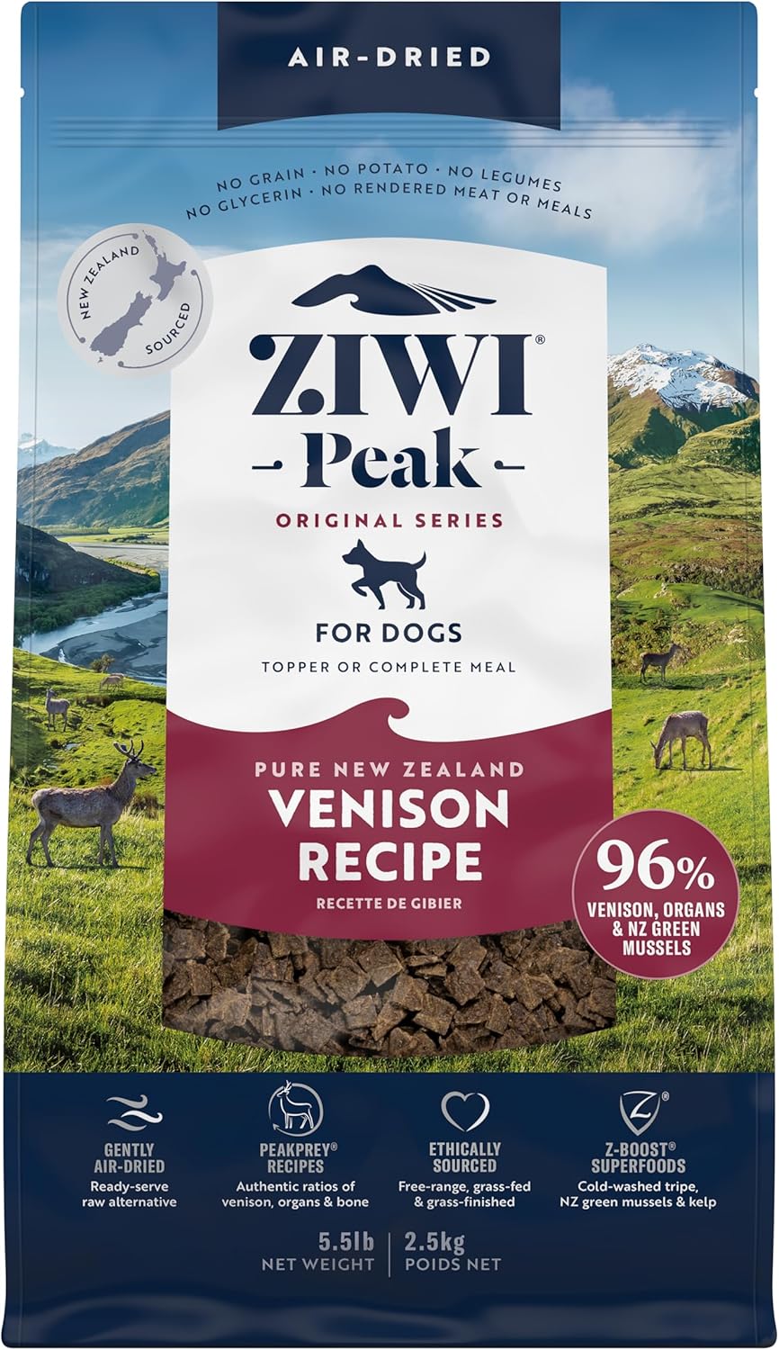 ZIWI Peak Air-Dried Dog Food Bundle - All Natural, High Protein, Grain Free & Limited Ingredient with Superfoods (Beef, Lamb & Chicken, 16oz Each)