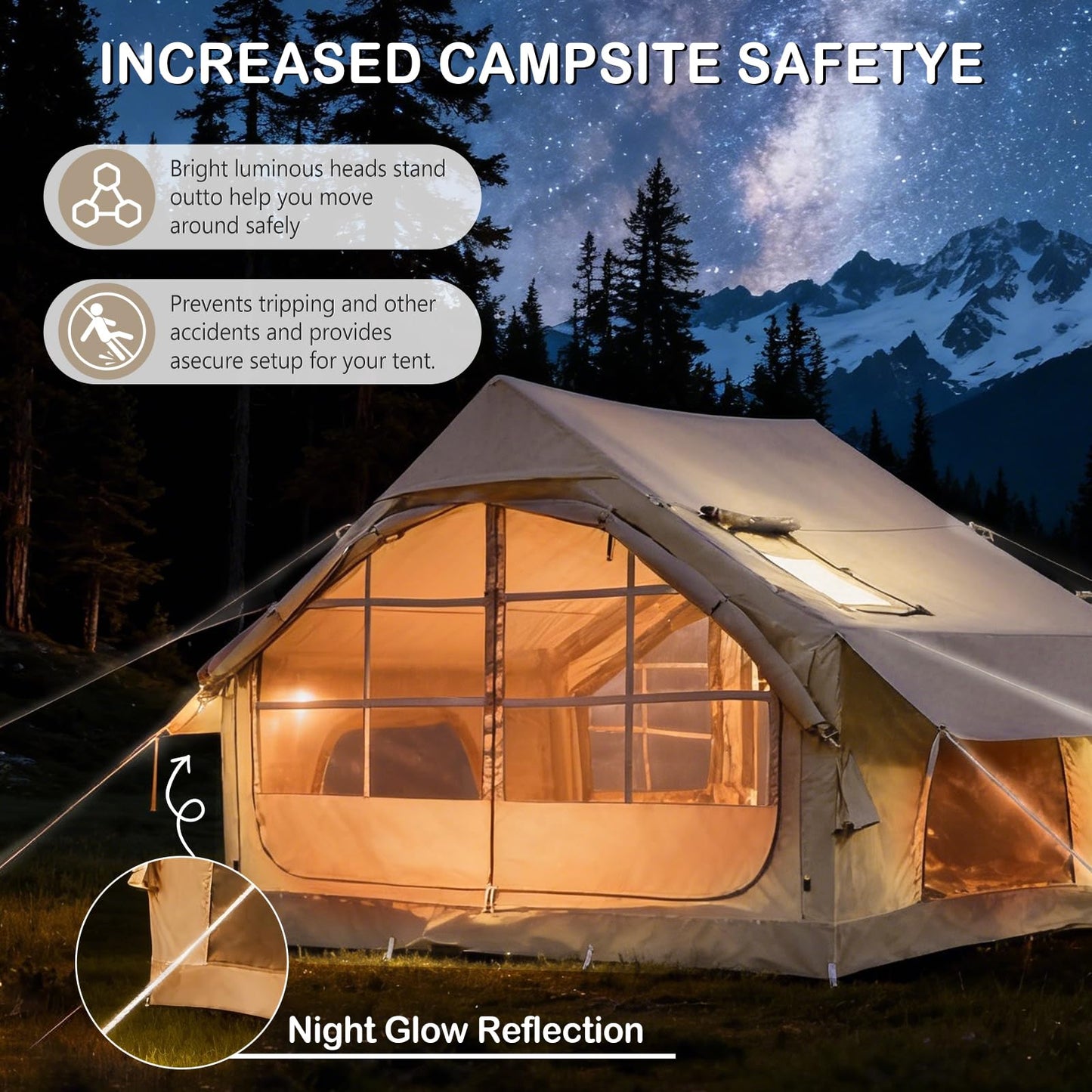 Inflatable Tents for Camping,Easy Blow Up Tent with Hand Pump,4 Seasons Waterproof Air Inflatable Camping Tent House for Family Weekend Camping