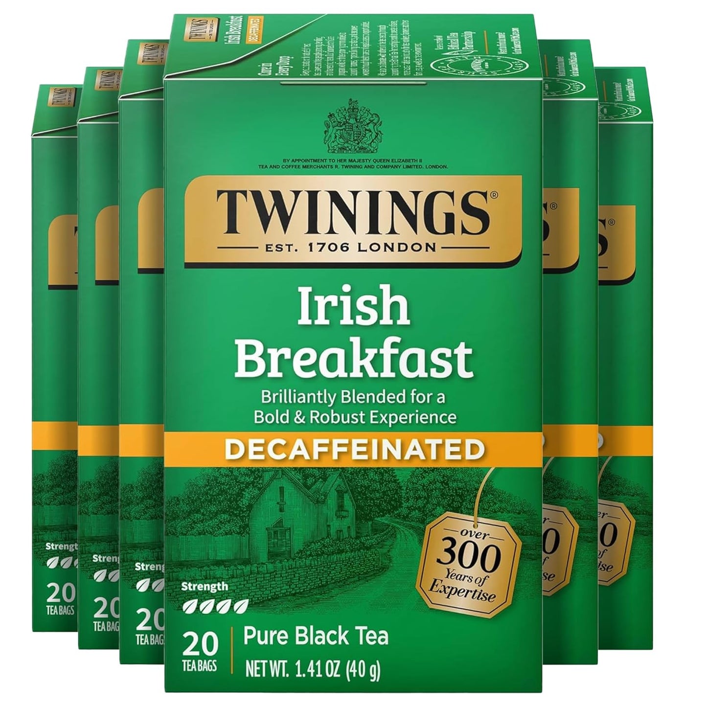 Twinings Pure Green Tea Individually Wrapped Bags, 100 Count (Pack of 1), Smooth & Refreshing, Caffeinated, Enjoy Hot or Iced, 100 Teabags