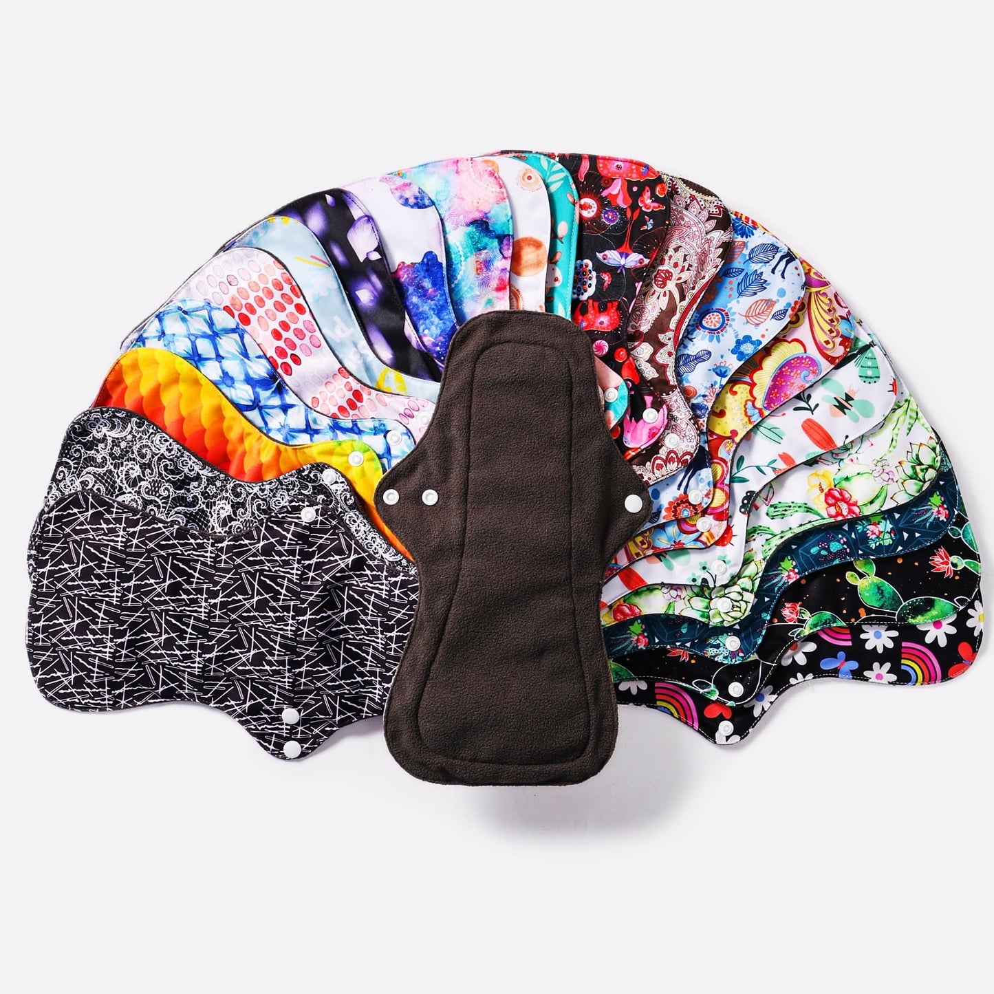 Large Random Prints Reusable Cloth Menstrual Pads Waterproof Sanitary Pads (5randompads)