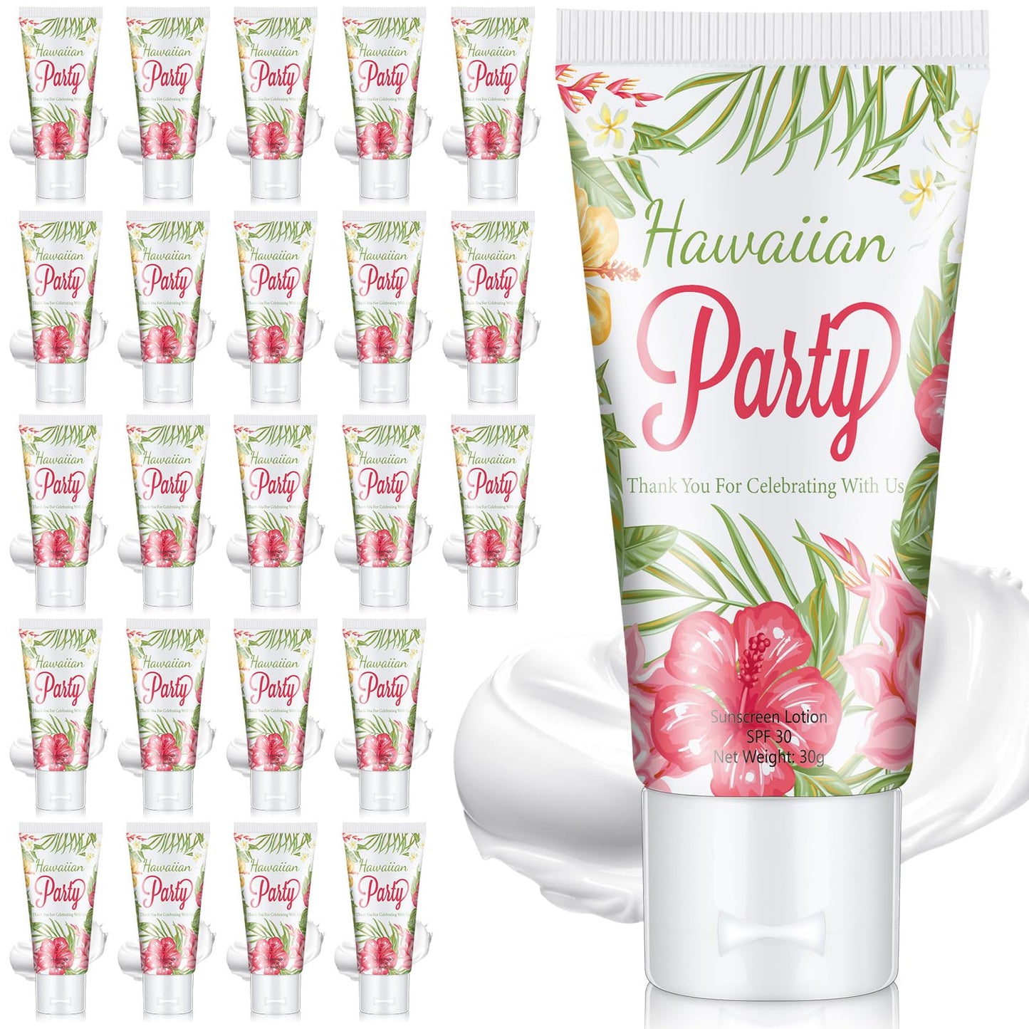 48 Pcs Mini Sunscreen Bulk for Summer Party Wedding SPF 30 Water Resistant Sunscreen Lotion Bulk 1oz Travel Size for Thank You Gifts Wedding Party Supplies (Eucalyptus)