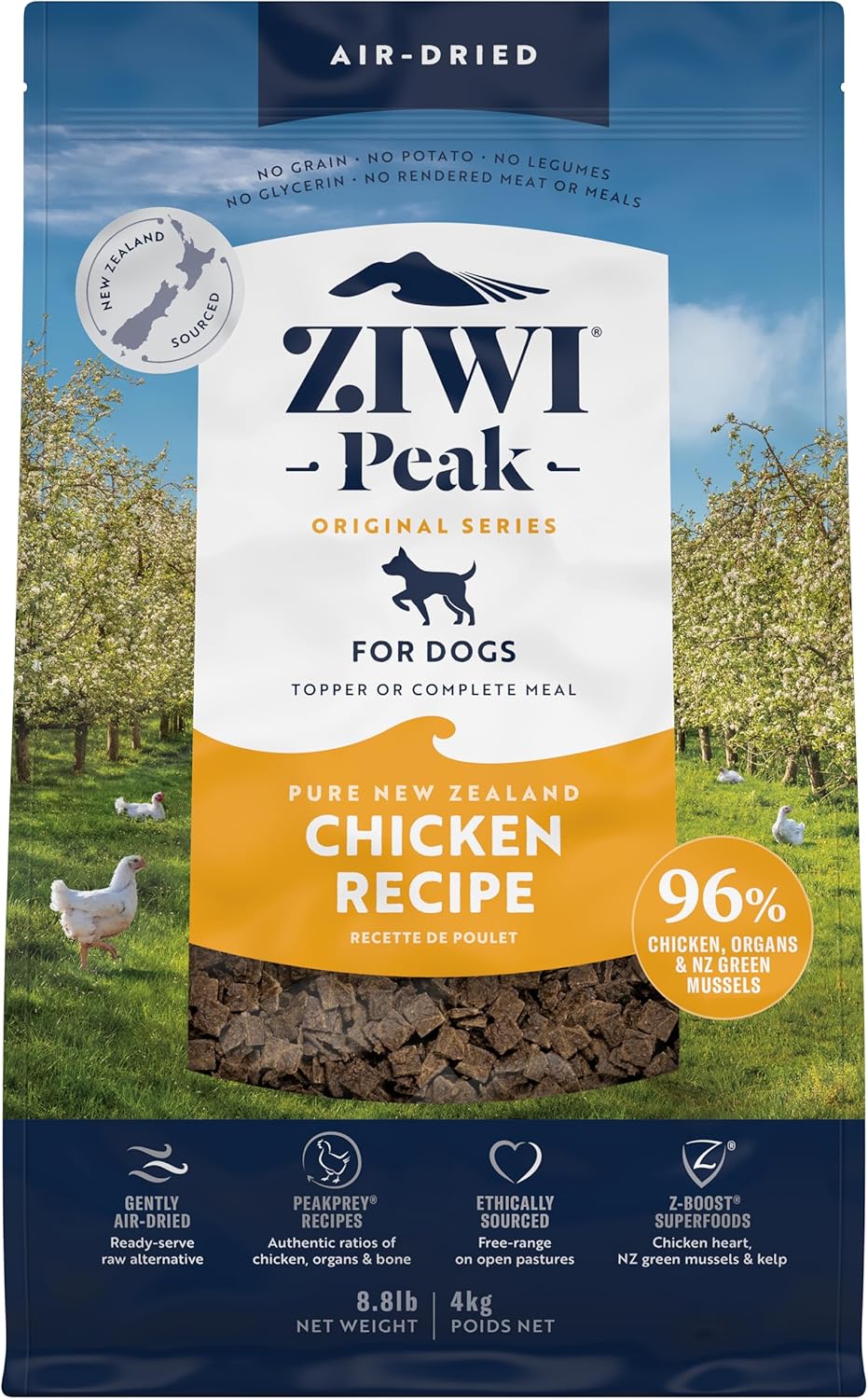 ZIWI Peak Air-Dried Dog Food Bundle - All Natural, High Protein, Grain Free & Limited Ingredient with Superfoods (Beef, Lamb & Chicken, 16oz Each)