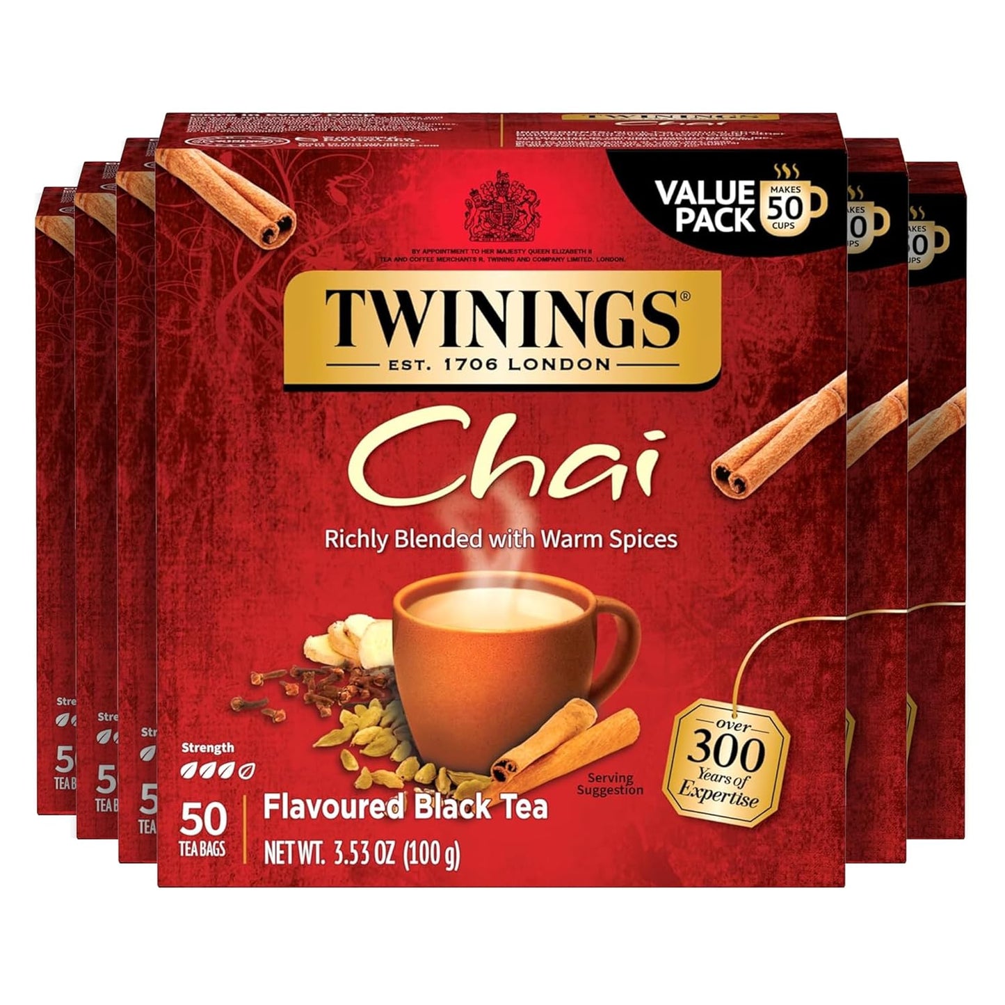 Twinings Pure Green Tea Individually Wrapped Bags, 100 Count (Pack of 1), Smooth & Refreshing, Caffeinated, Enjoy Hot or Iced, 100 Teabags