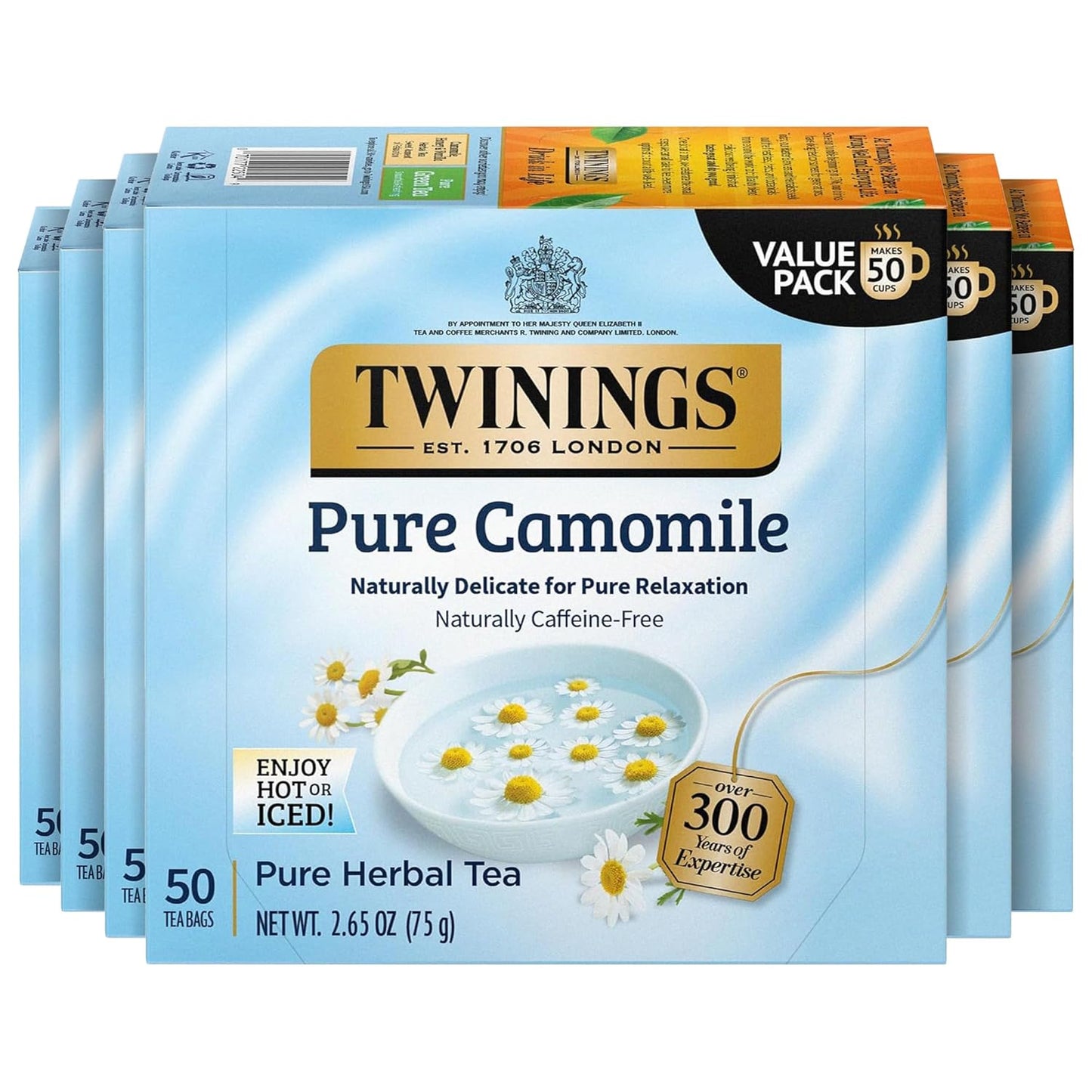 Twinings Pure Green Tea Individually Wrapped Bags, 100 Count (Pack of 1), Smooth & Refreshing, Caffeinated, Enjoy Hot or Iced, 100 Teabags