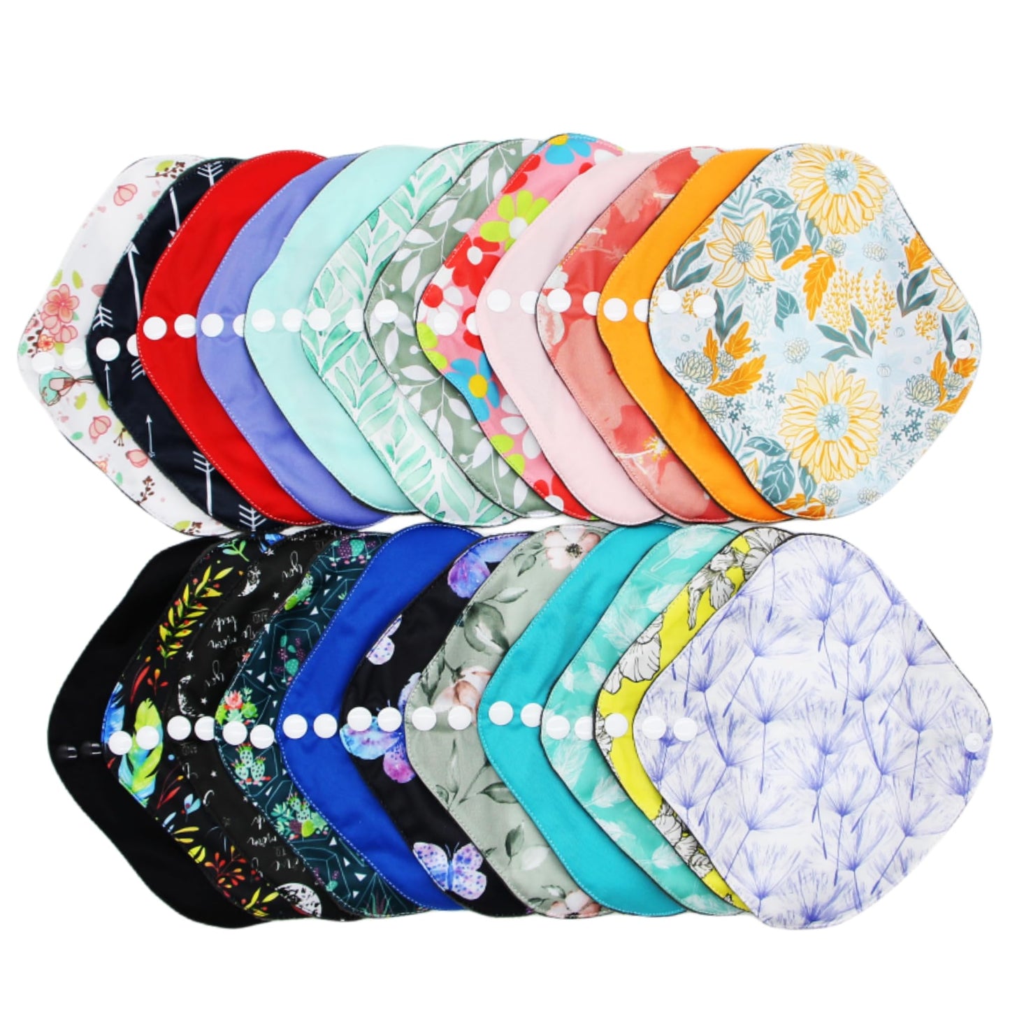 Large Random Prints Reusable Cloth Menstrual Pads Waterproof Sanitary Pads (5randompads)
