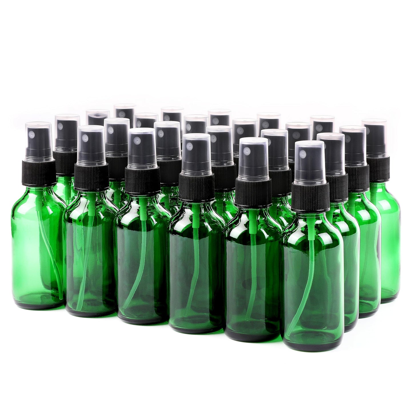 NOOEEISS Amber Glass Small Spray Bottle 2 oz 24 Packs,Fine Mist Sprayer Small Clear Bottles,Refillable Containers mini spray bottles for Cleaning Solutions and Skin Care (Amber 24pcs)