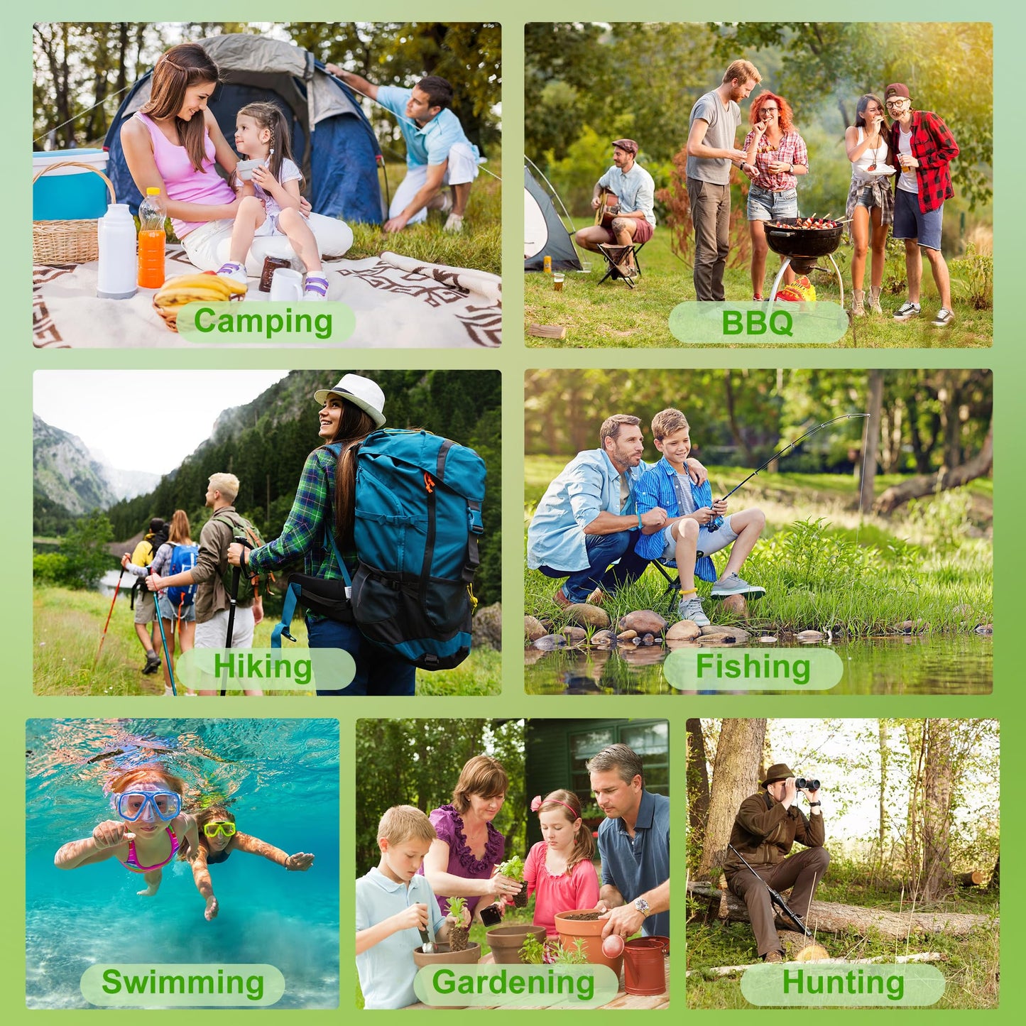 BuggyBands 60 Pack Mosquito Repellent Bracelets, Individually Wrapped Wristbands, DEET Free, Natural and Waterproof Bands, Camping Travel Essentials (60 Count (Pack of 1))