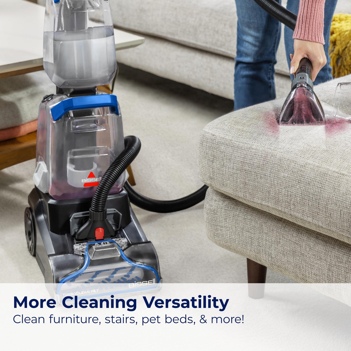 BISSELL TurboClean, Upright Carpet Cleaner, Pro Max Clean & Protect + Oxy Urine Eliminator Formula Included, 3952